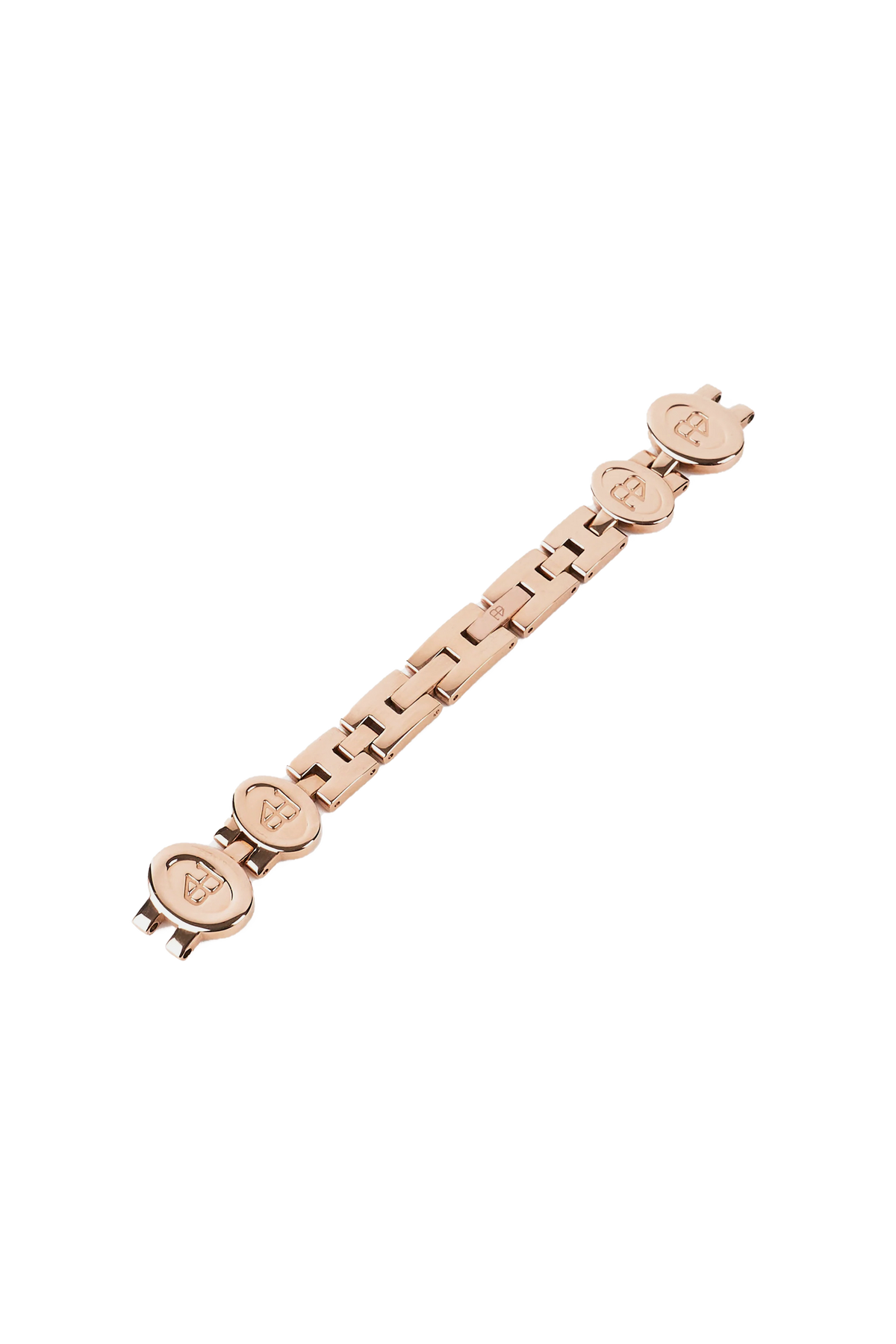 Rose Gold Emblem Chain Bracelet Strap