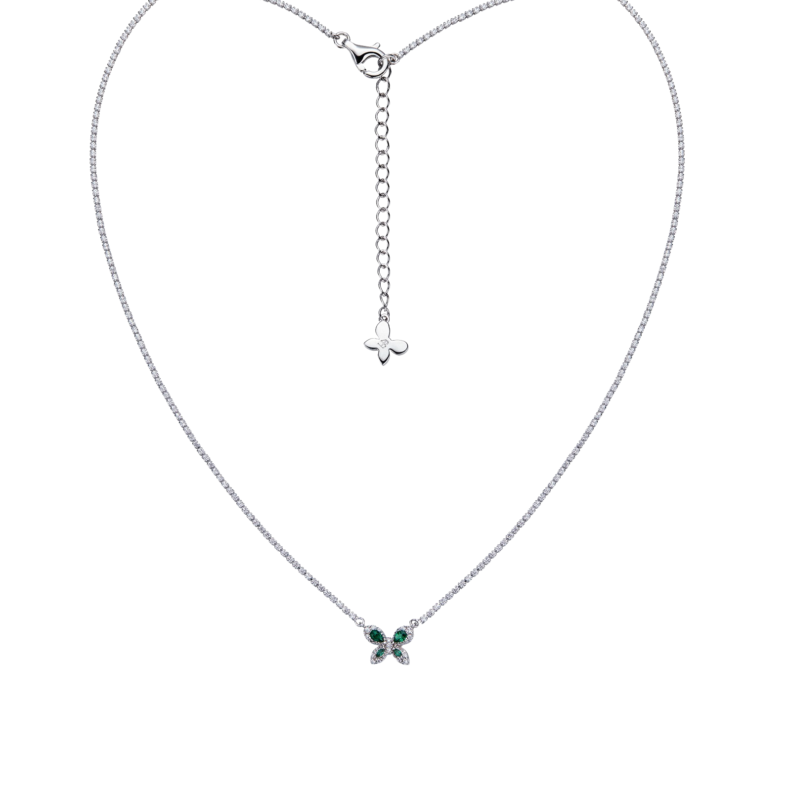 Butterfly Garden Green Stone Butterfly Pendant Necklace - BLACK BY BLUE BRAVE