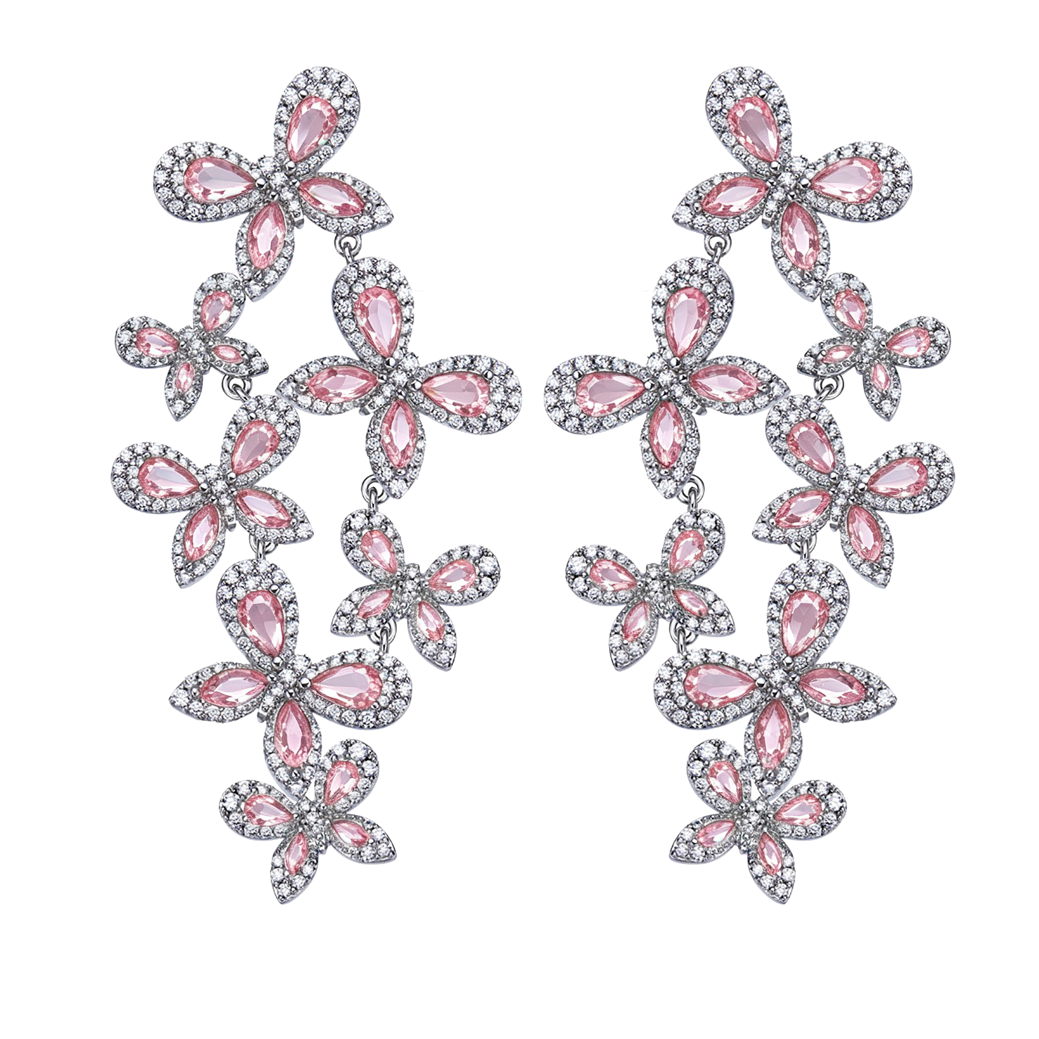 Butterfly Garden Pink Stone Butterfly Earrings - BLACK BY BLUE BRAVE