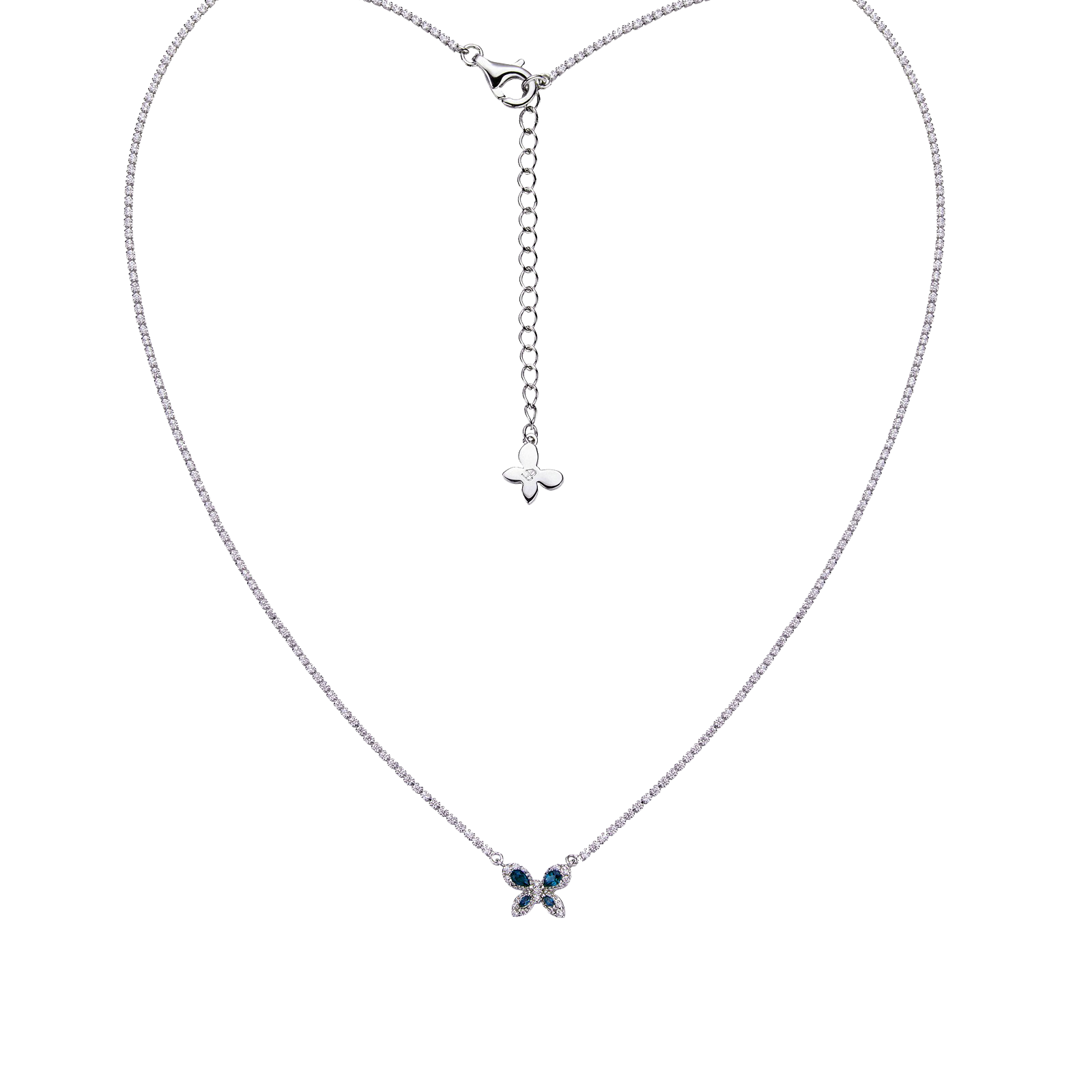 Butterfly Garden Blue Stone Butterfly Pendant Necklace - BLACK BY BLUE BRAVE