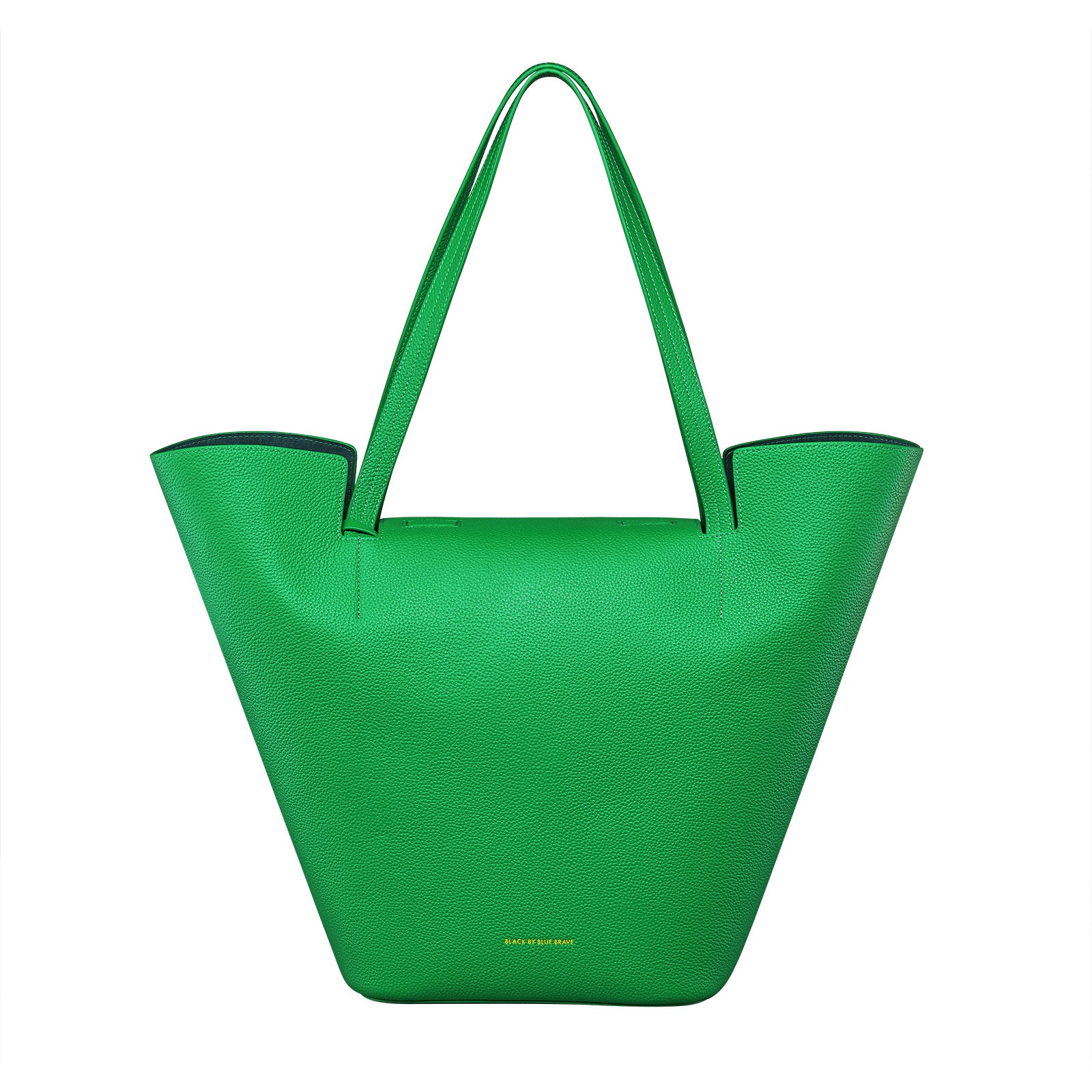 JEWEL 4B GREEN LEATHER HANDBAG - BLACK BY BLUE BRAVE