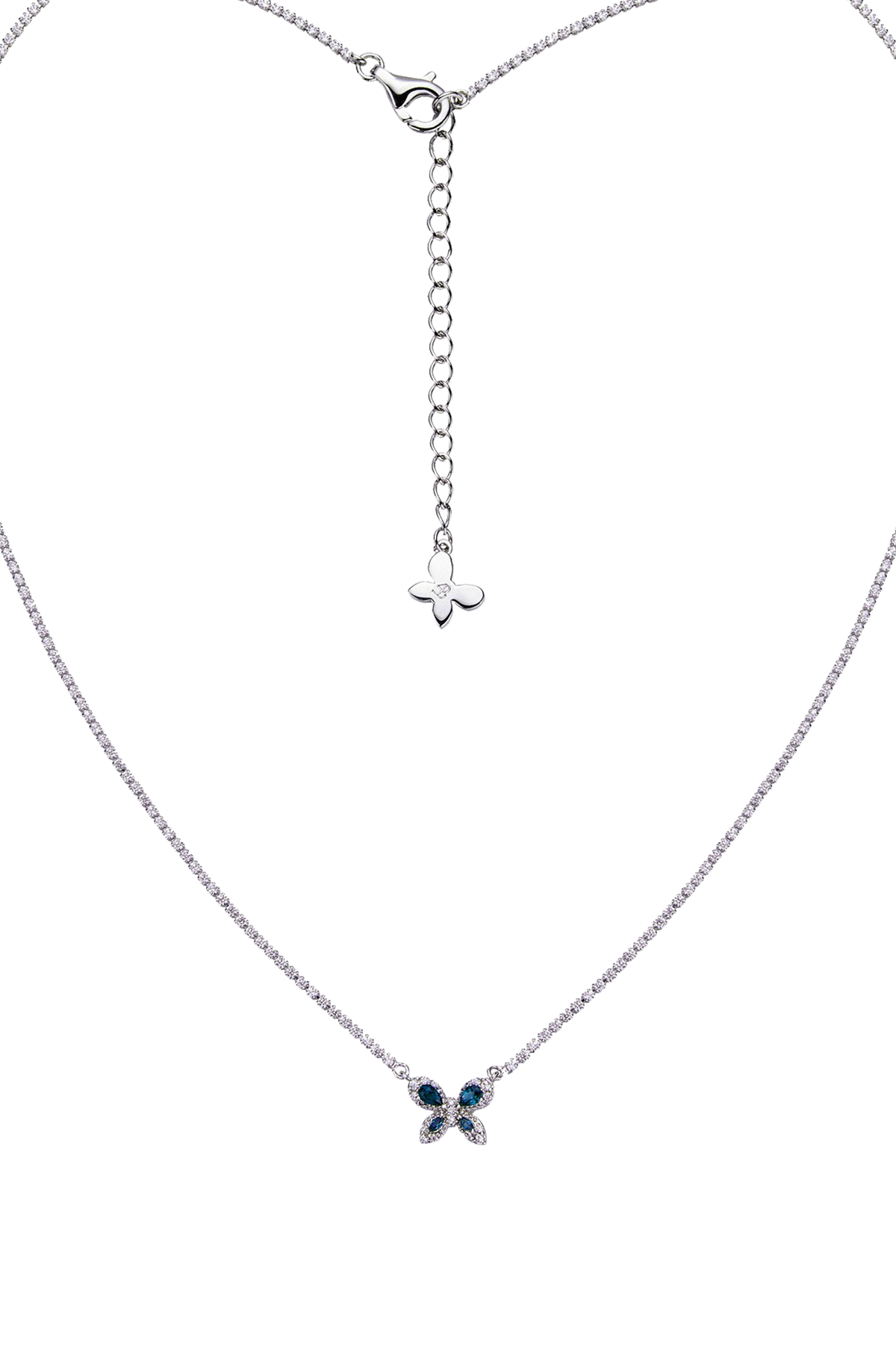 Butterfly Garden Necklace Silver