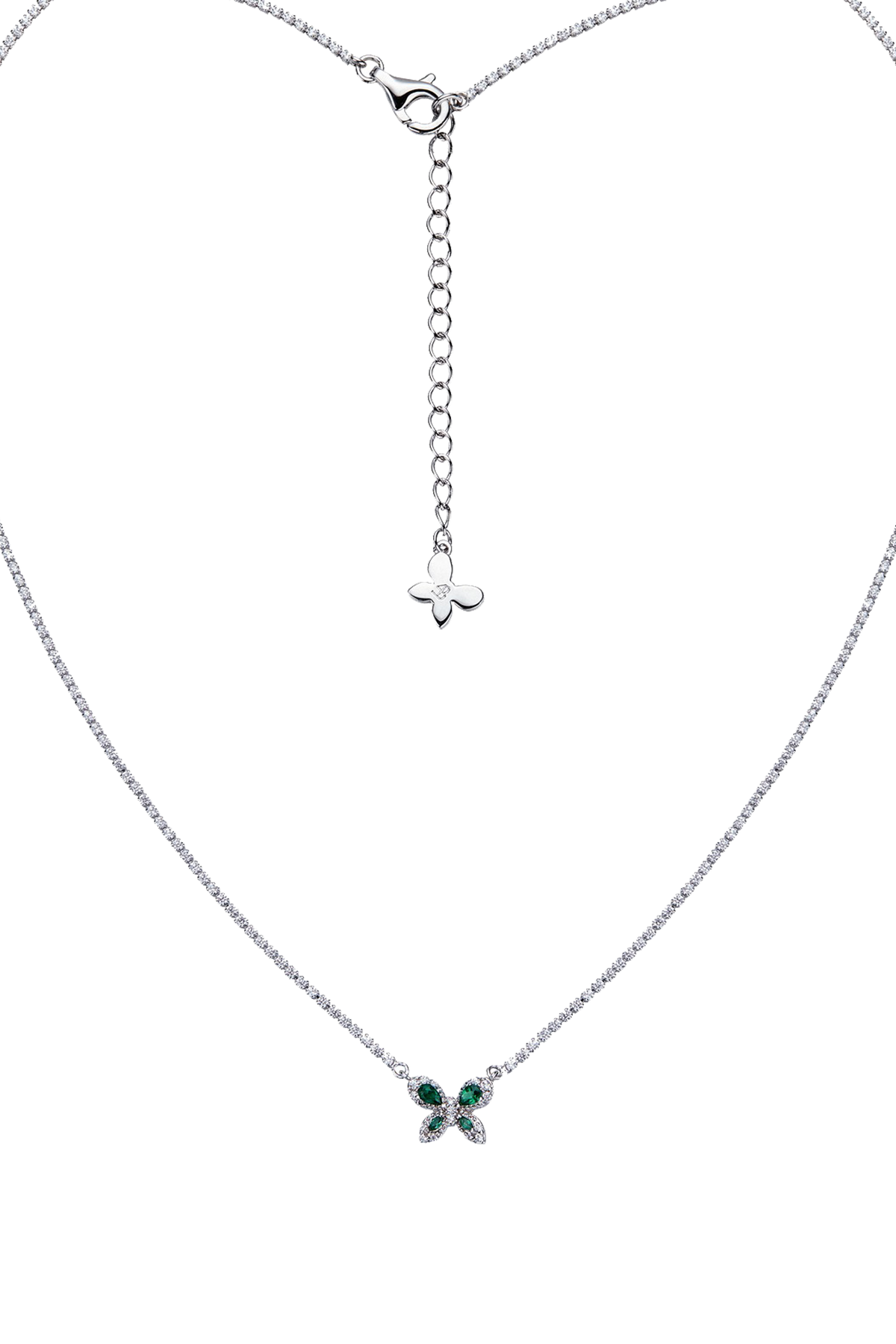 Butterfly Garden Necklace Silver
