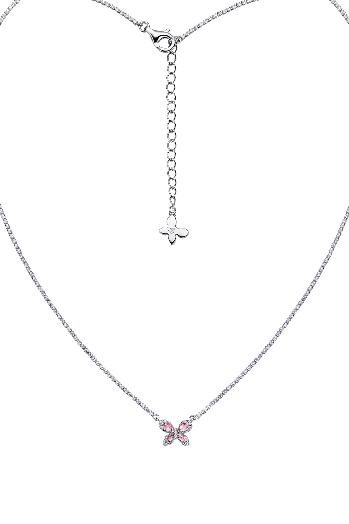 Butterfly Garden Necklace Silver