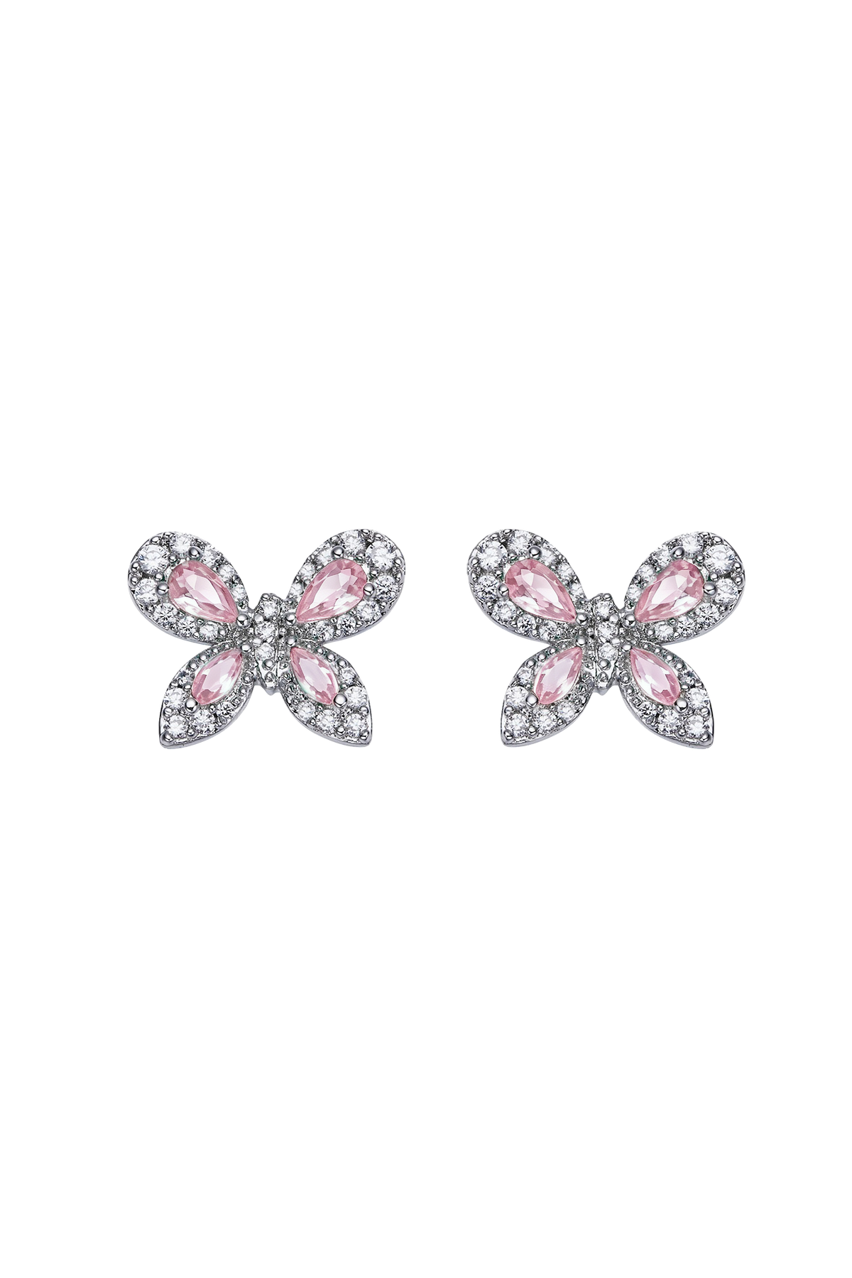 Butterfly Garden & Necklace & Stud Earrings & Bracelet Silver
