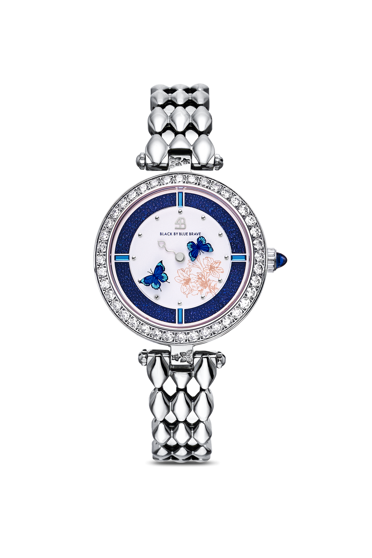 Butterfly Lovers Classic Blue Dial Silver Bracelet