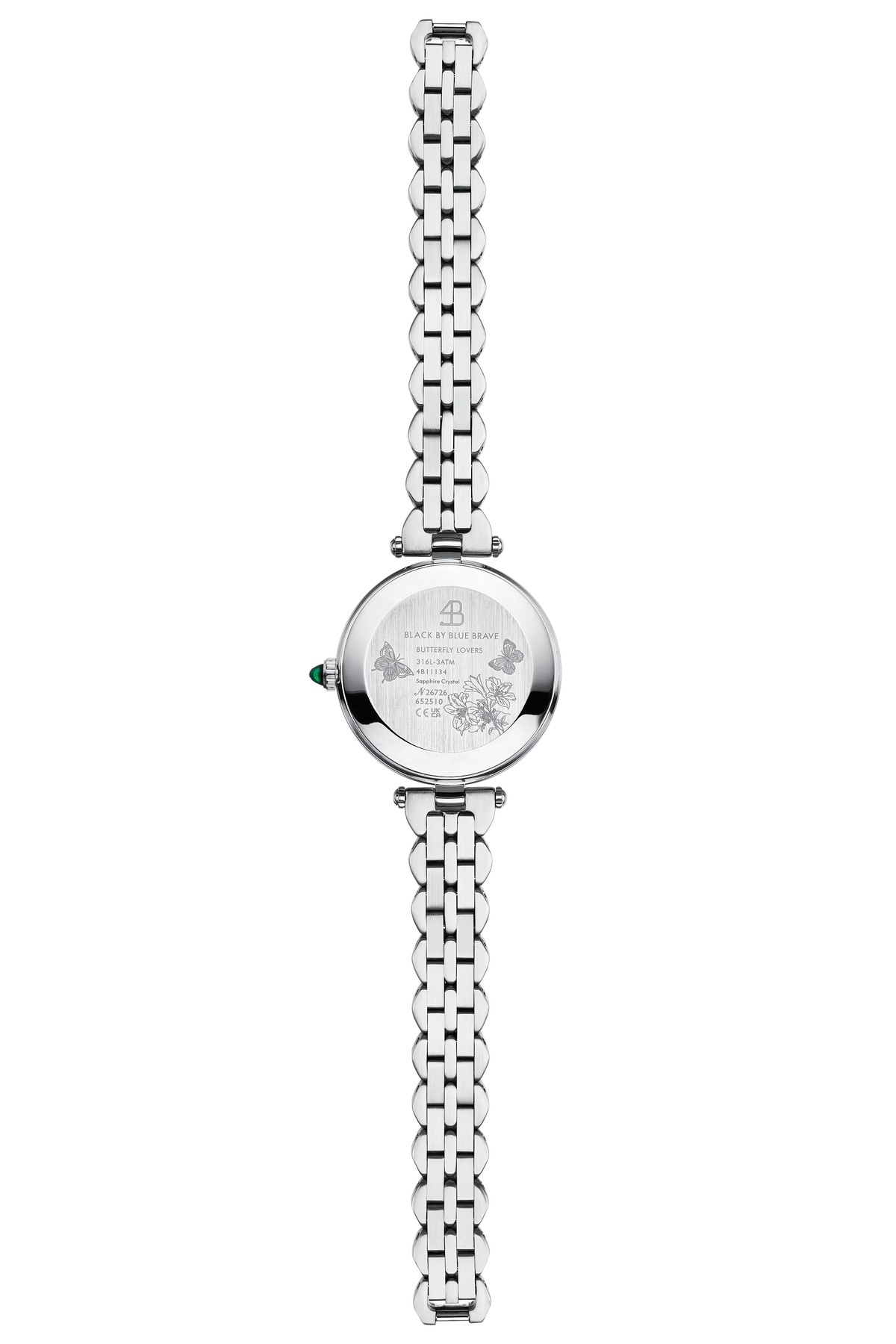 Butterfly Lovers Classic Green Dial Silver Bracelet