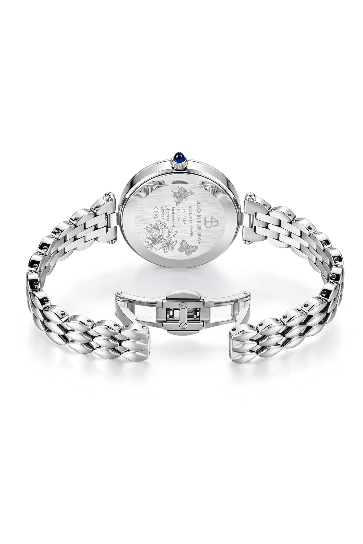 Butterfly Lovers Classic Blue Dial Silver Bracelet