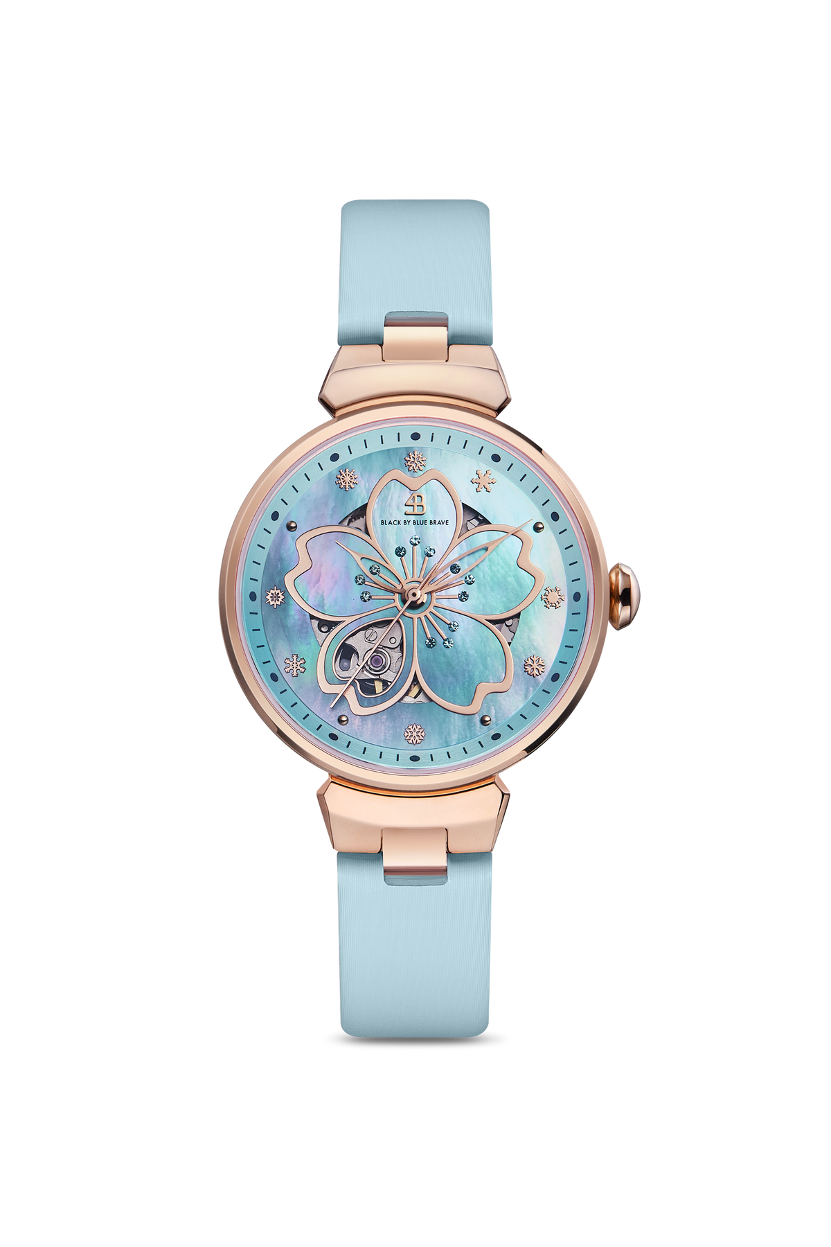 Cherry Blossom Automatic Blue Dial Rose Gold Watch