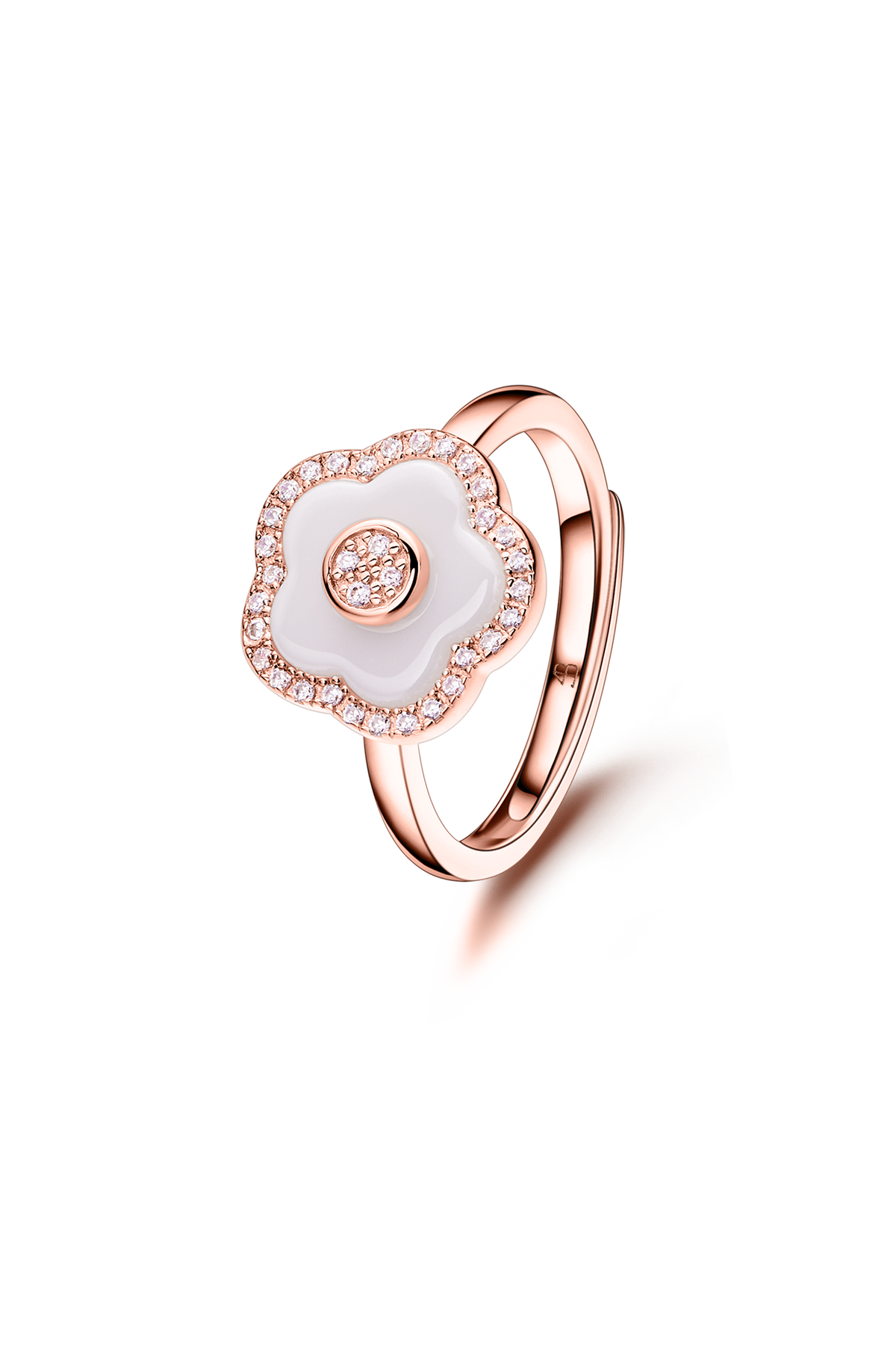 Roségold Blumen Keramik Schmuck Geschenk
