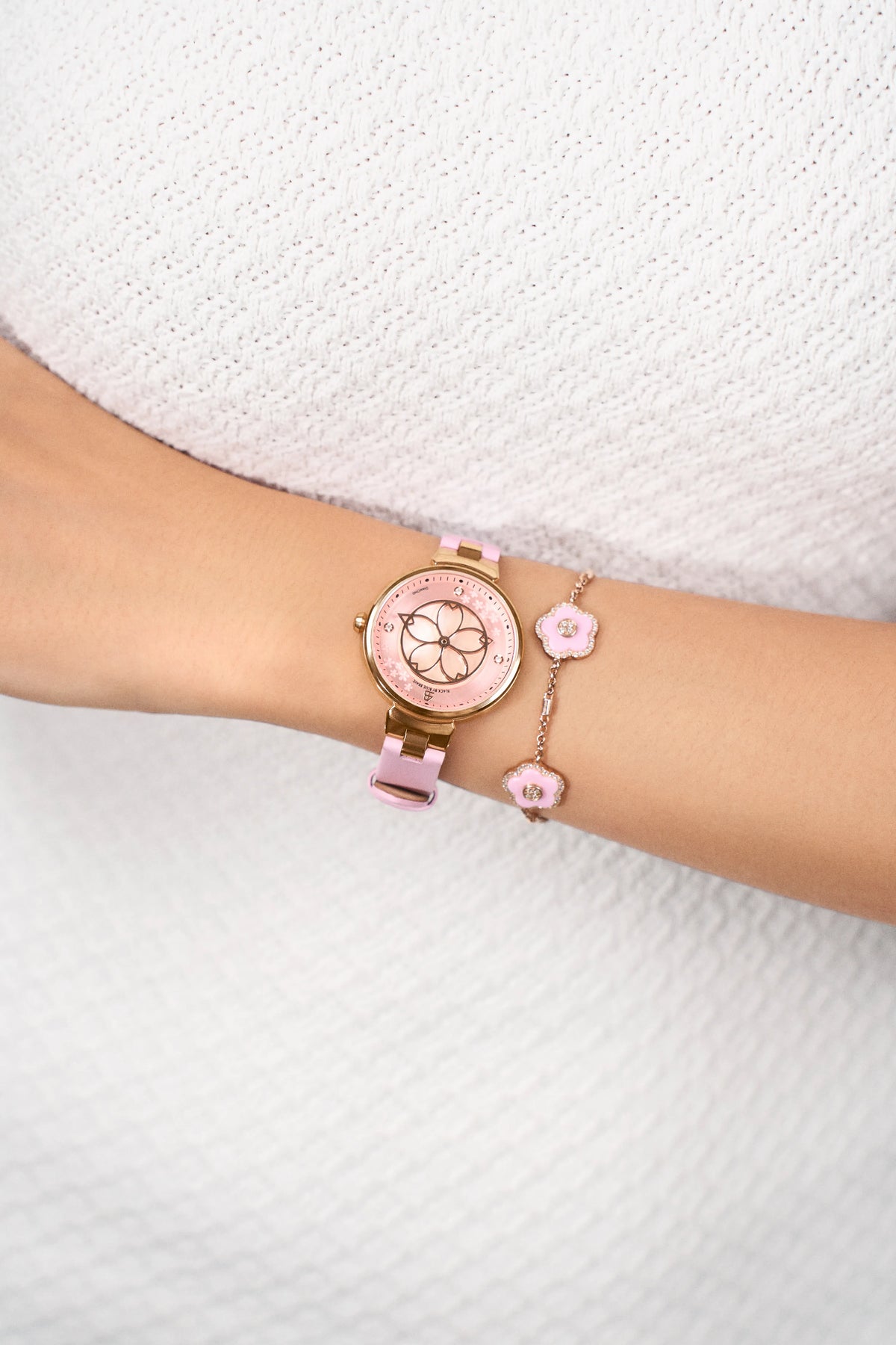 Cherry Blossom Classic Sakura Pink Dial Rose Gold