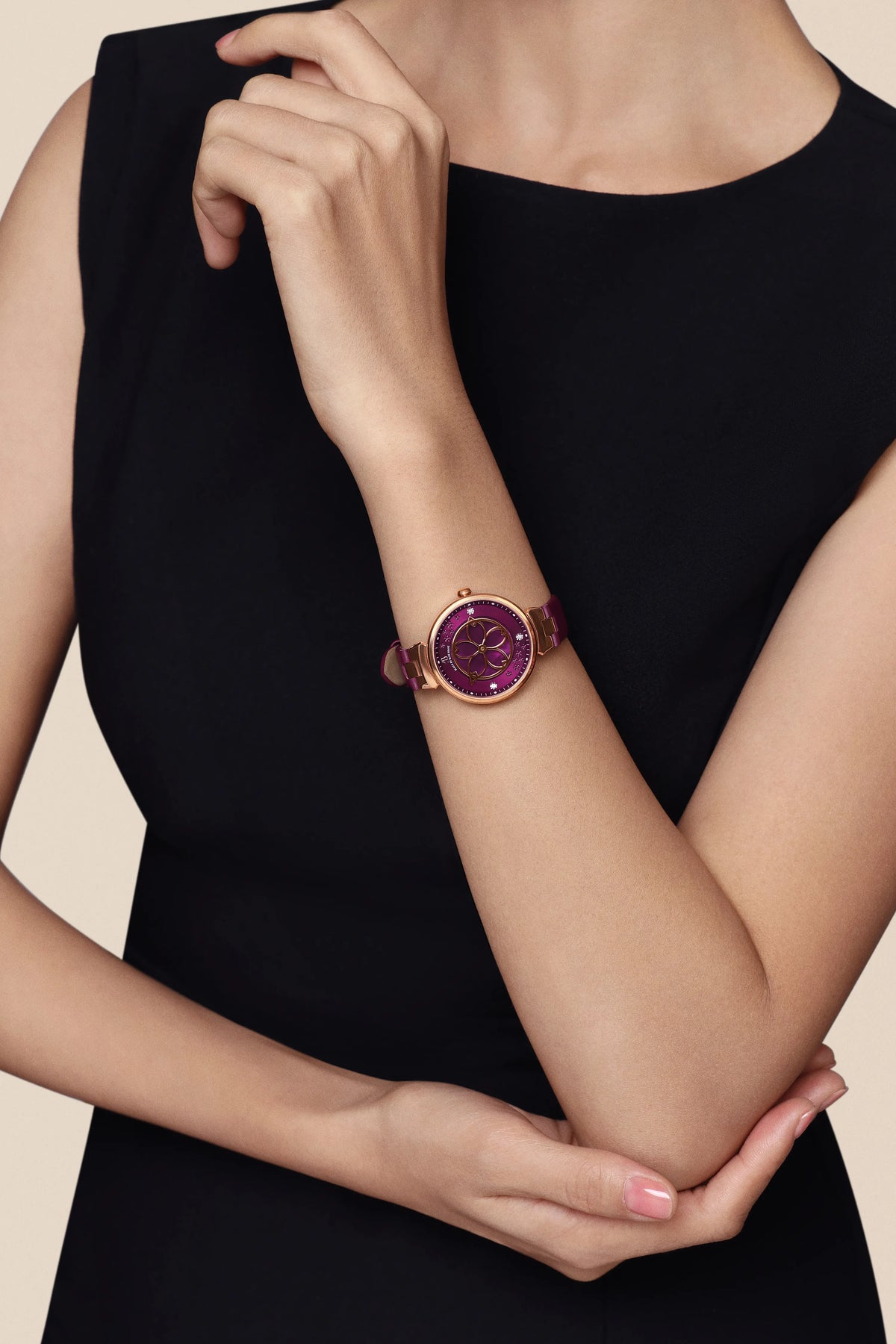 Cherry Blossom Classic Ruby Red Dial Rose Gold