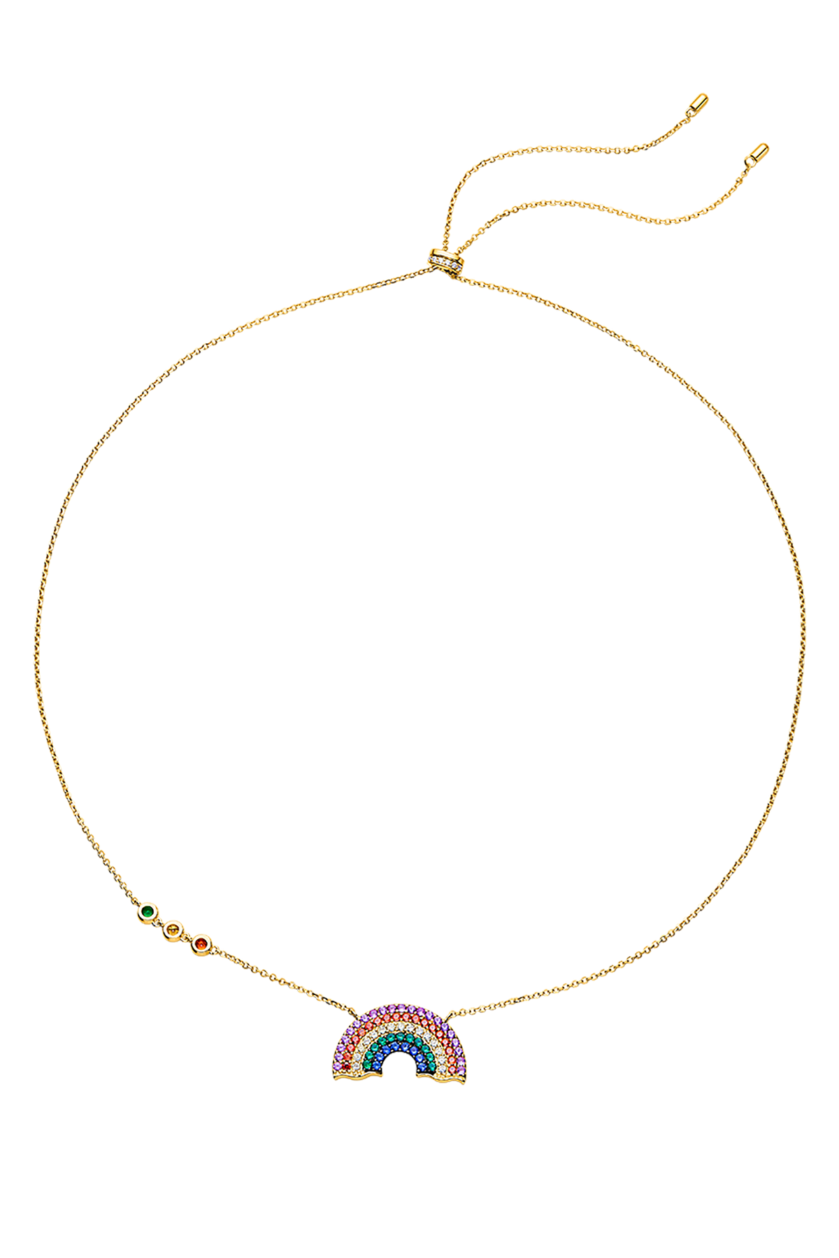 Love Wins Rainbow Necklace Gold