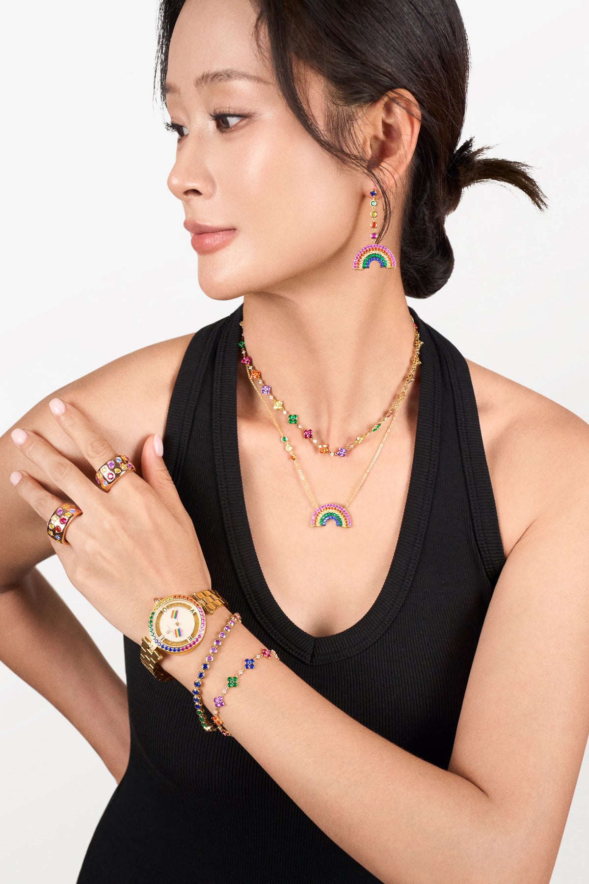 Love Wins Rainbow bracelet Gold