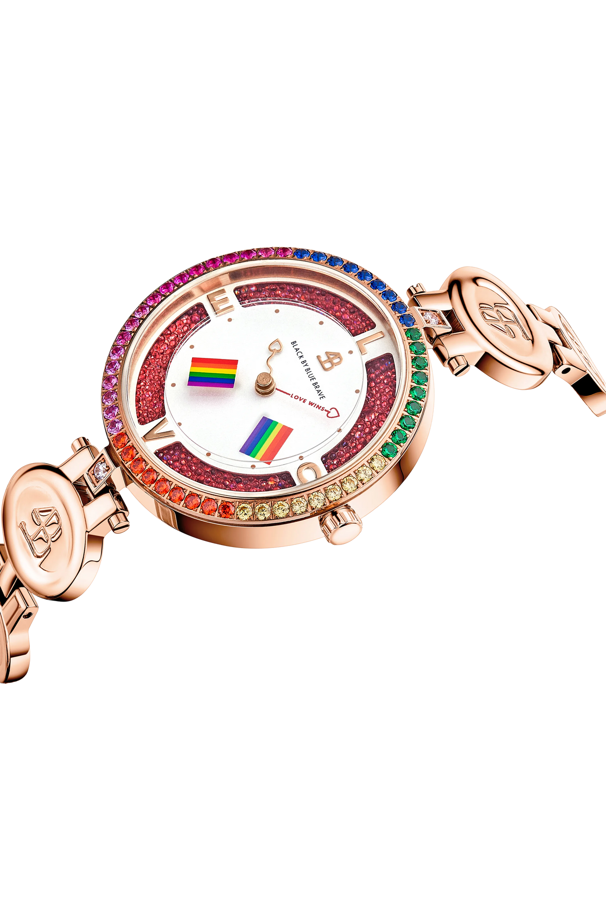 Love Wins 2024 Rainbow Rose Gold Watch