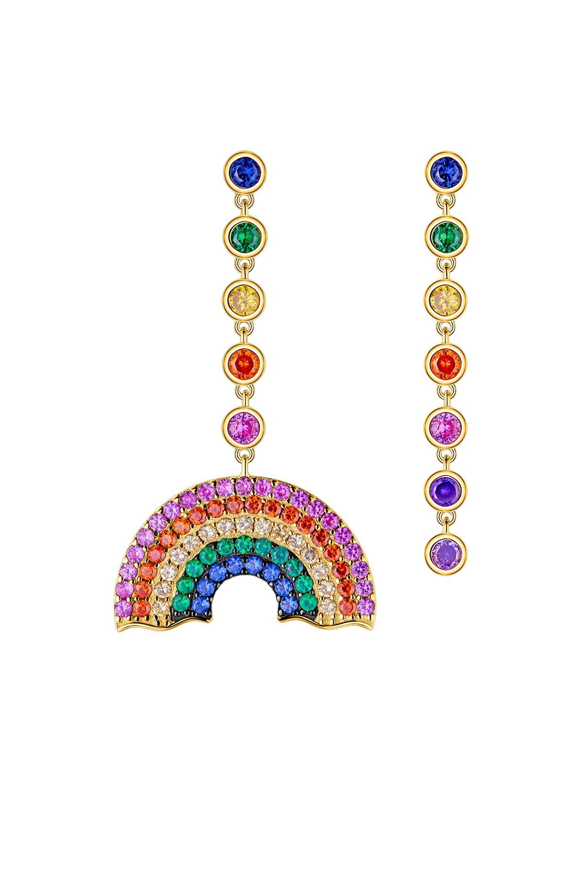 Love Wins Rainbow Earrings Gold