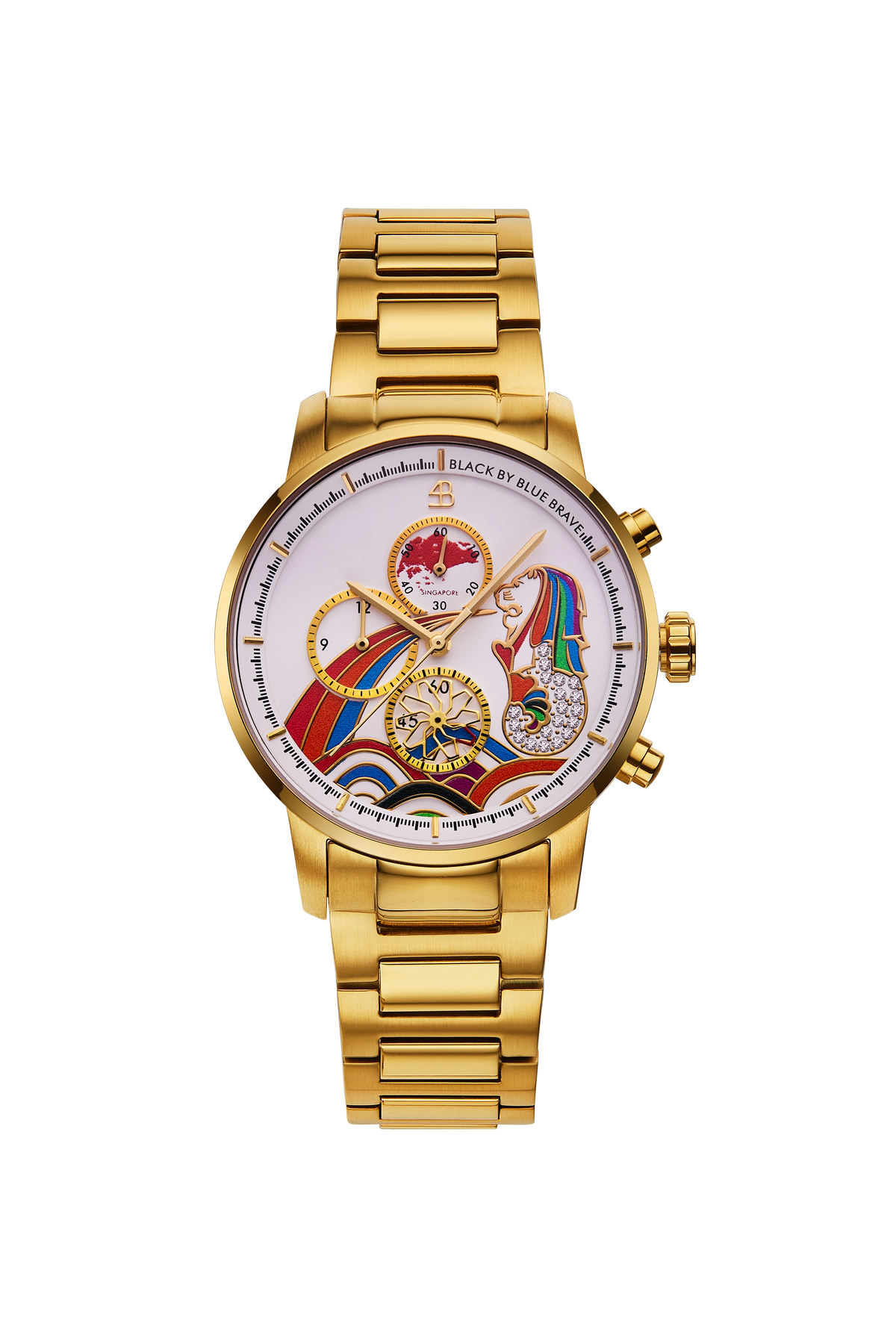 Merlion Rainbow Dial Gold