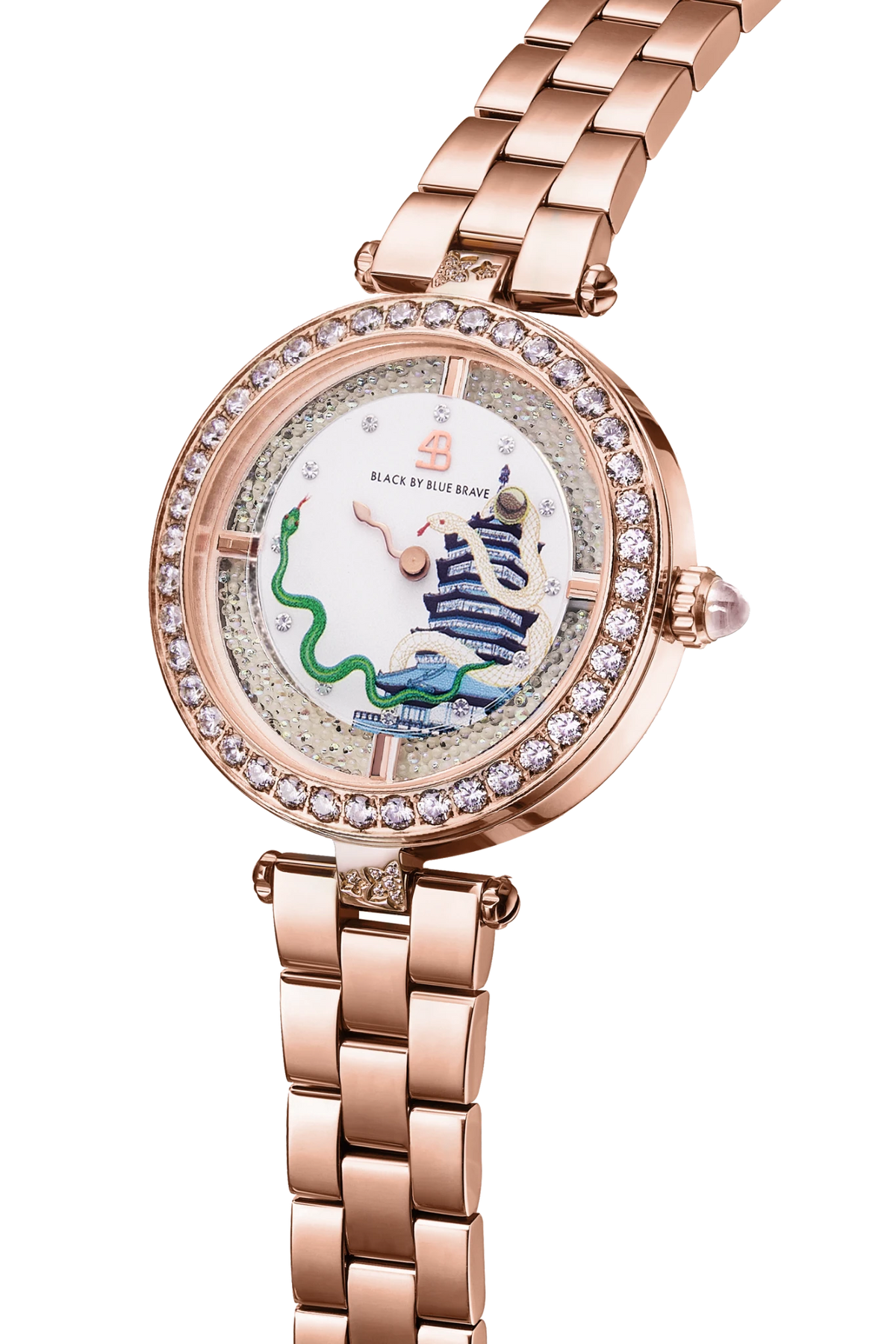 Orbita Snake Rose Gold Bracelet Watch - BLACK BY BLUE BRAVE