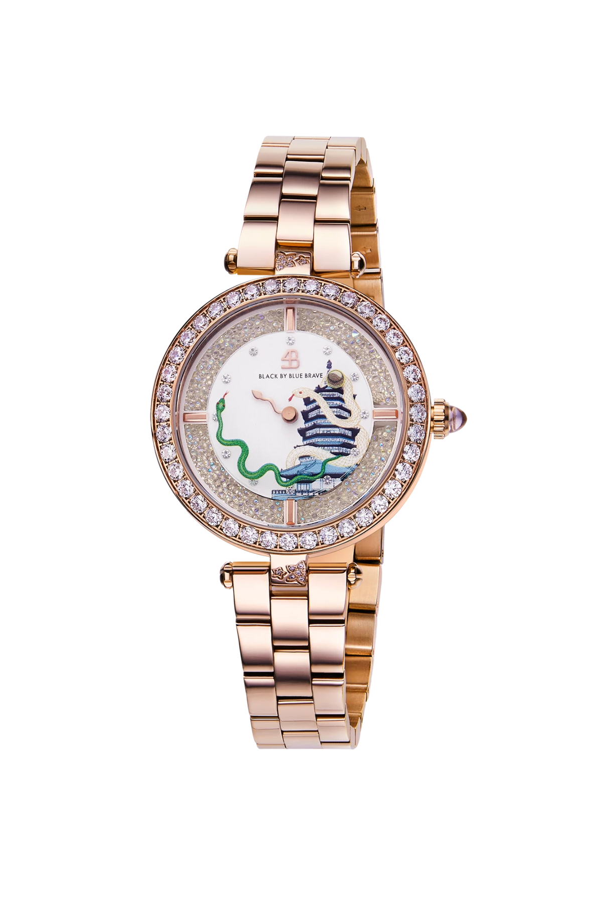 Orbita Snake Rose Gold Bracelet Watch - BLACK BY BLUE BRAVE