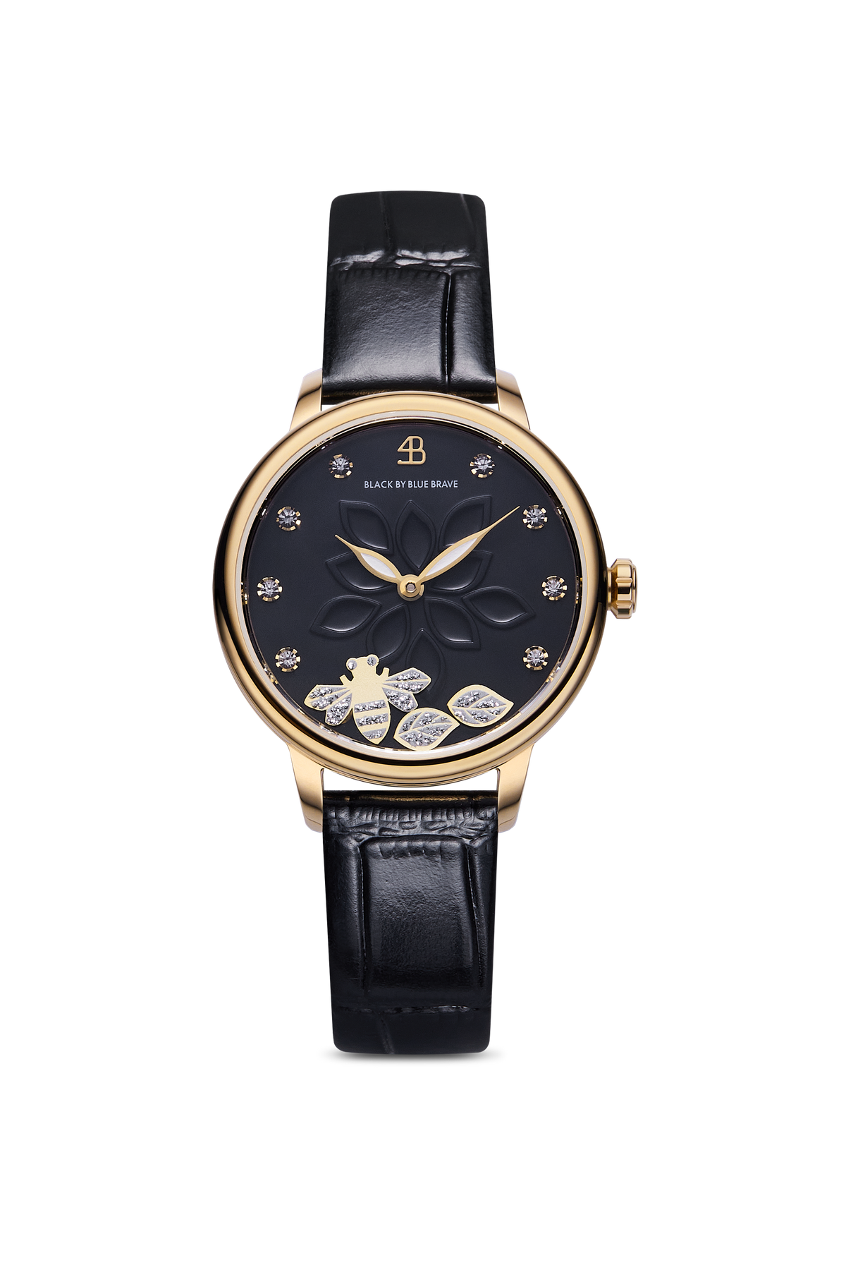 Water Lily Double Sapphire Gold Watch