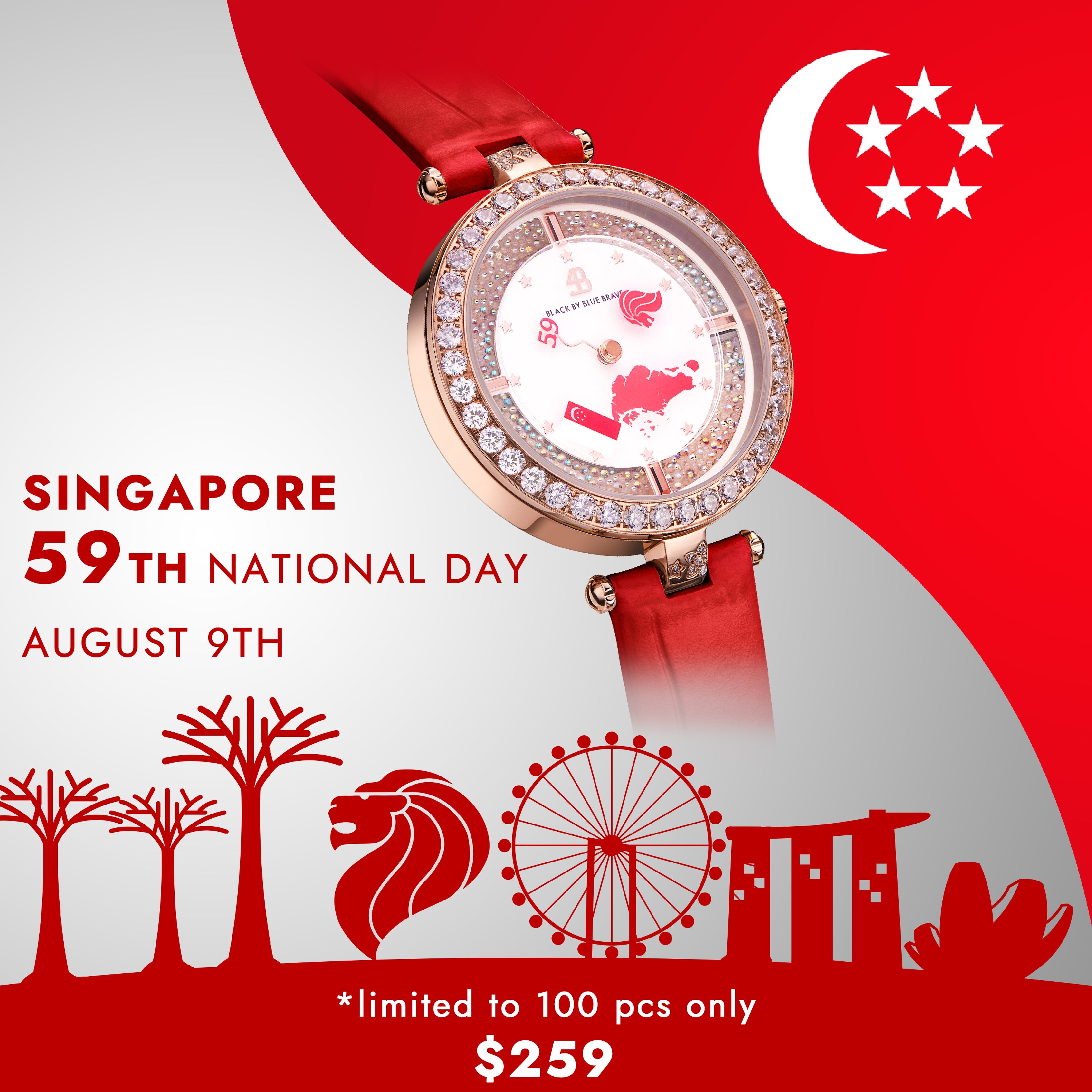 BLACK BY BLUE BRAVE Launches SG59 Our Singapore Timepiece in Celebrati