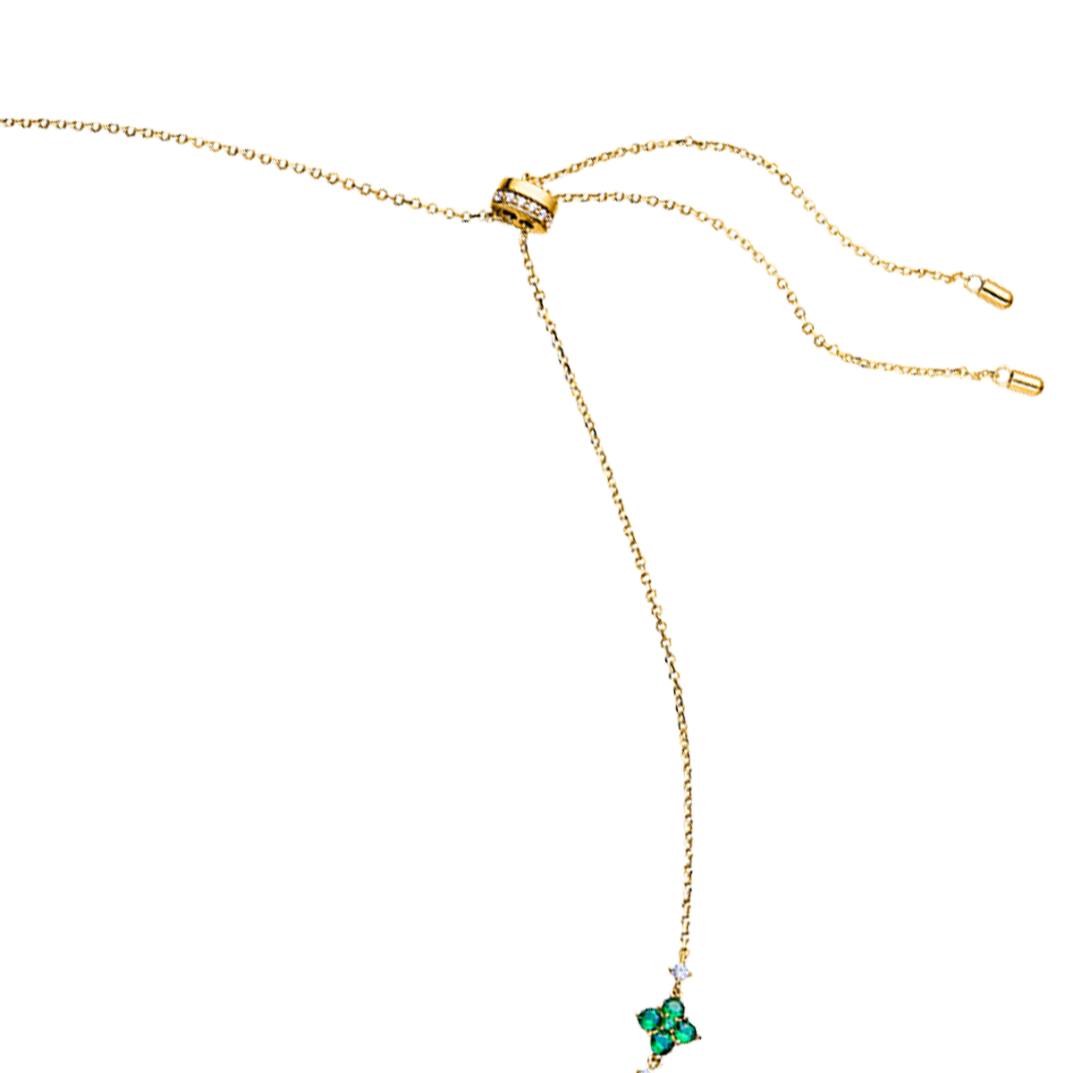 Love Wins Rainbow Flower Zirconia Gold Adjustable Necklace Sterling Sliver Gold Plated