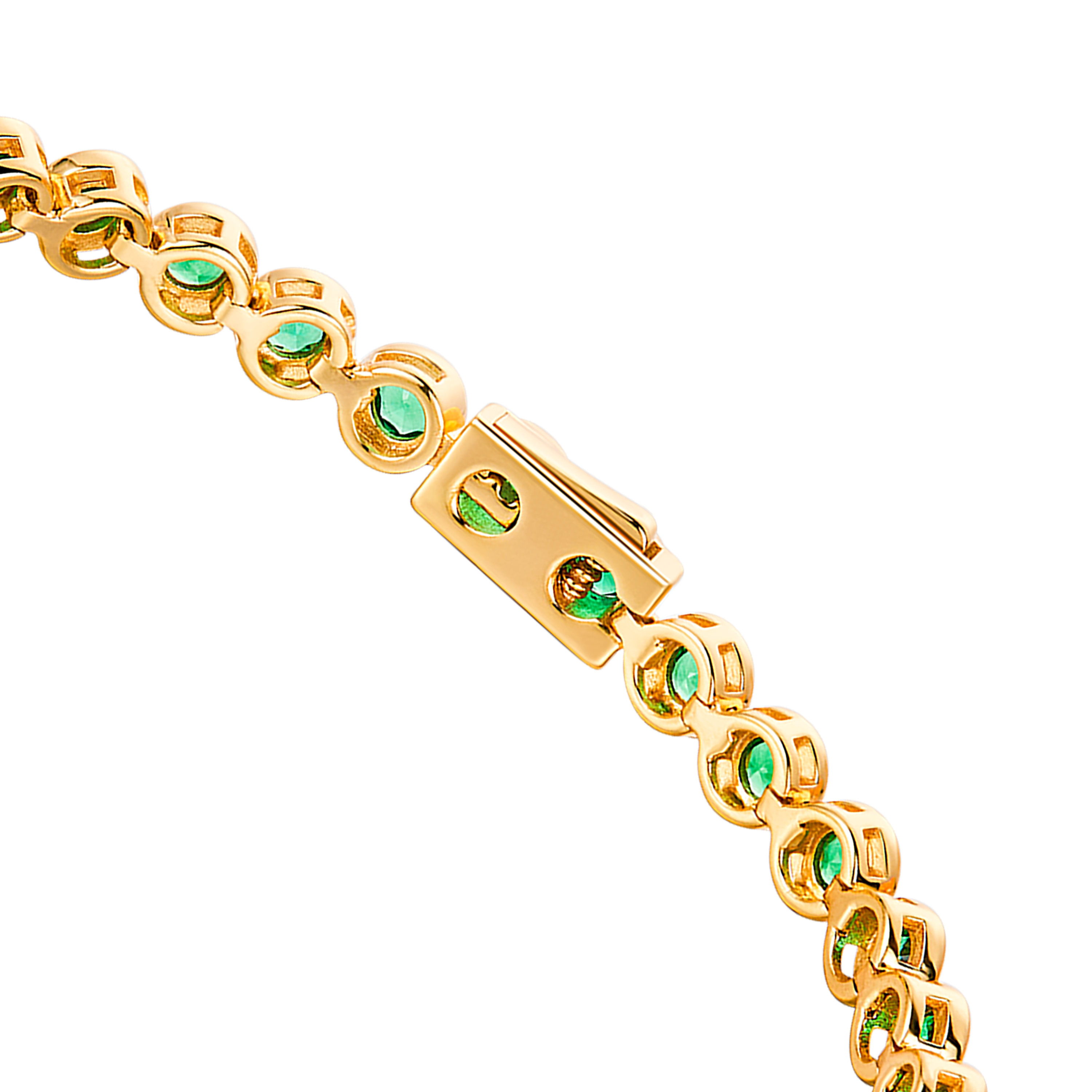 Love Wins Green Cubic Zirconia Tennis Bracelet (Sterling Sliver, Gold Plated)