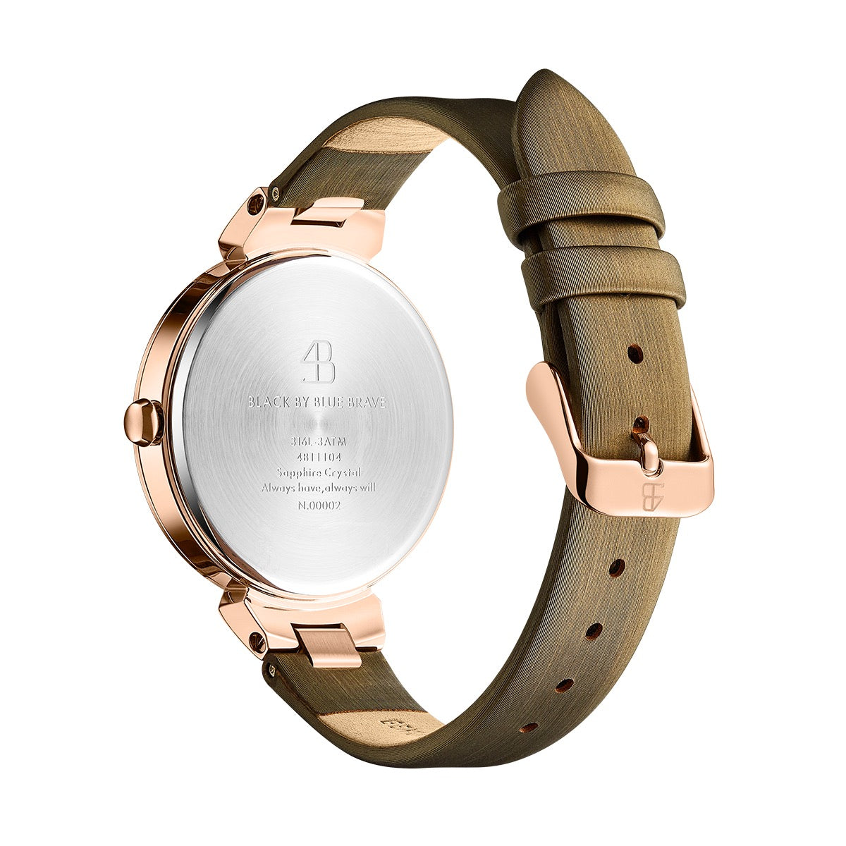 CHAMPAGNE CHERRY BLOSSOM WATCH WITH ROSEGOLD FLOWER NECKLACE & WHITE CERAMIC