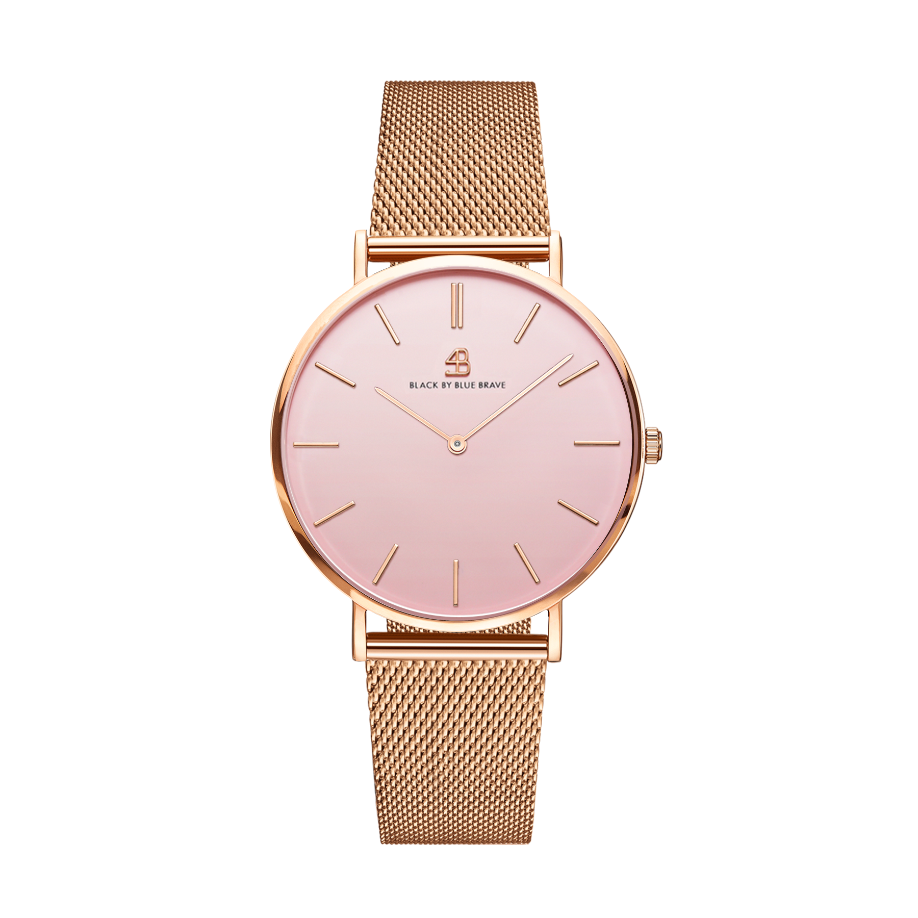 Classic 36mm Pink Dial Rosegold Meshband Watch