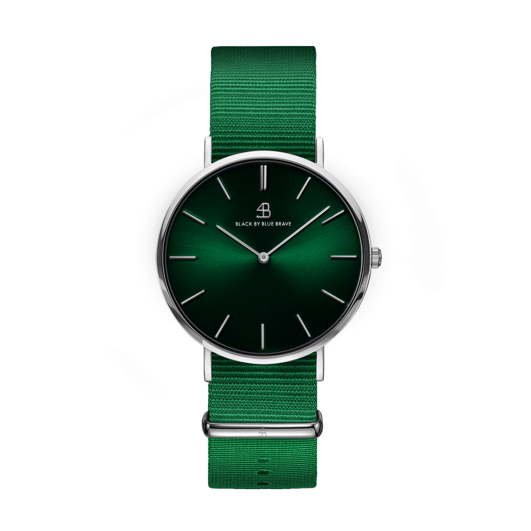 Classic 36mm/40mm Green Dial Silver Case Green Nylon Strap Watch