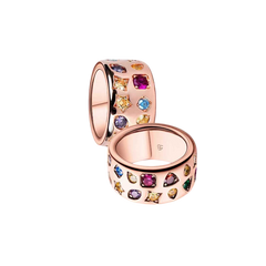 Love Wins Rainbow Zirconia Galaxy Ring (Sterling Sliver, Rosegold Plated)