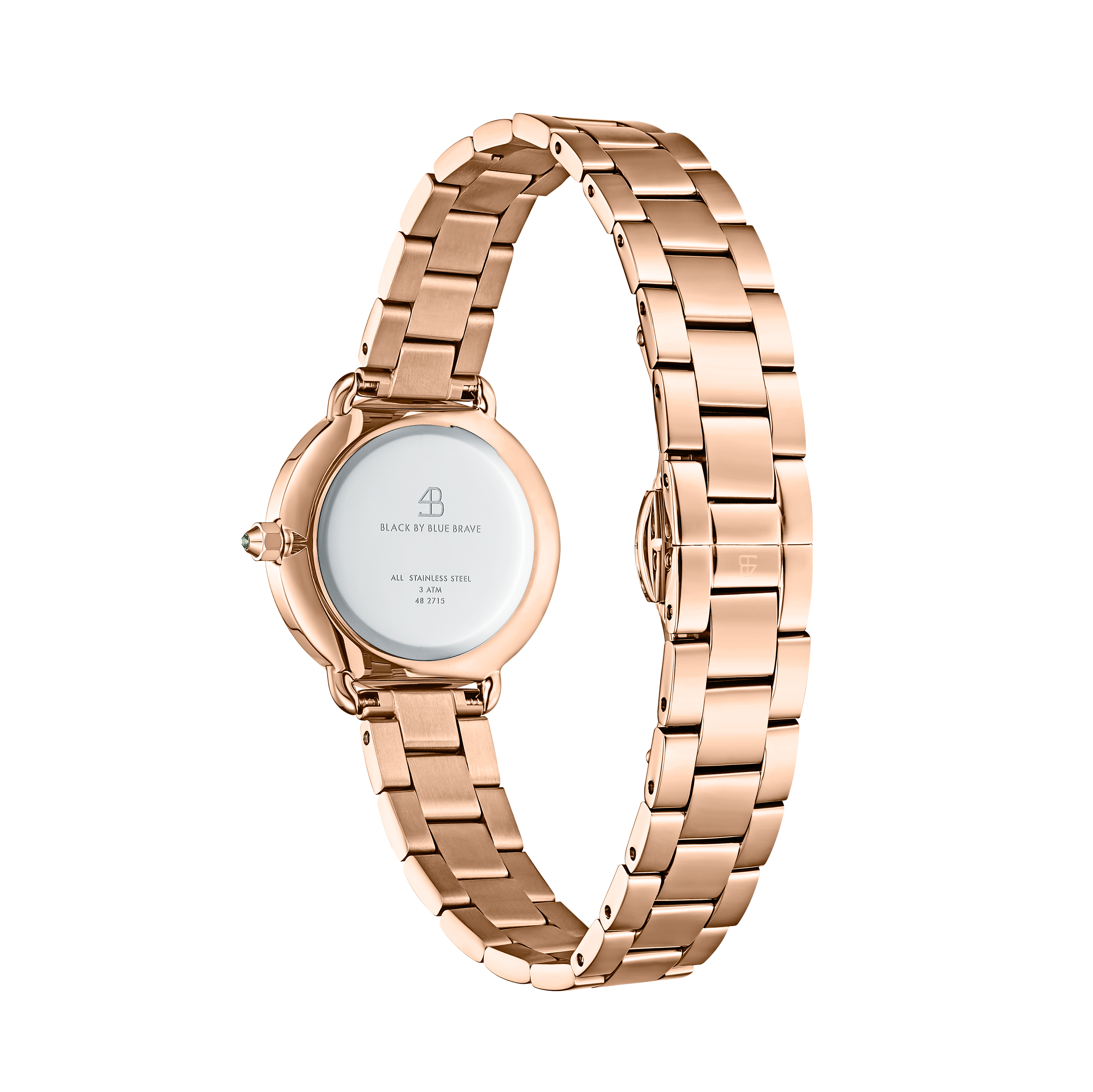 Lucky Star 28mm Green Crystal Dial Rosegold Bracelet Watch