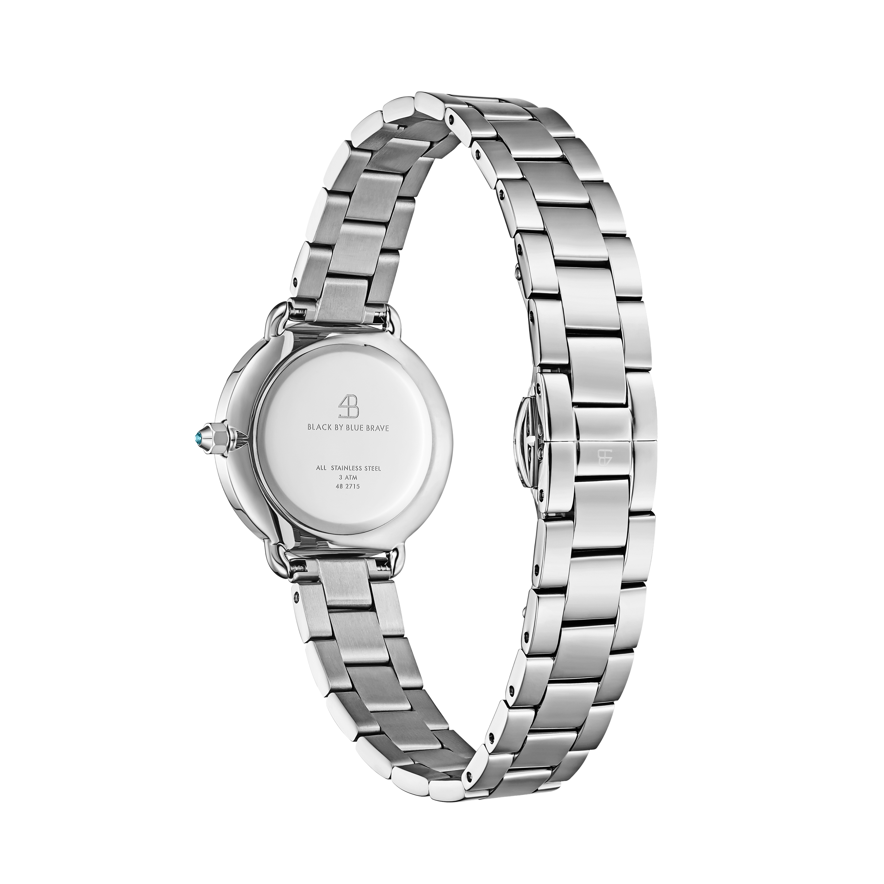 Lucky Star 28mm Blue Crystal Dial Silver Bracelet Watch