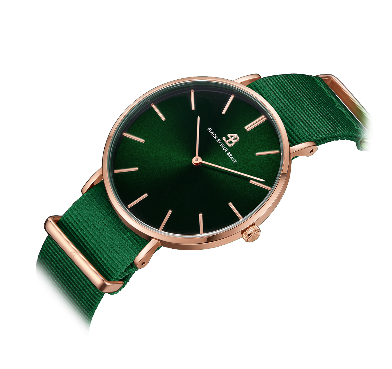 Classic 36mm/40mm Green Dial Rosegold Case Green Nylon Strap Watch