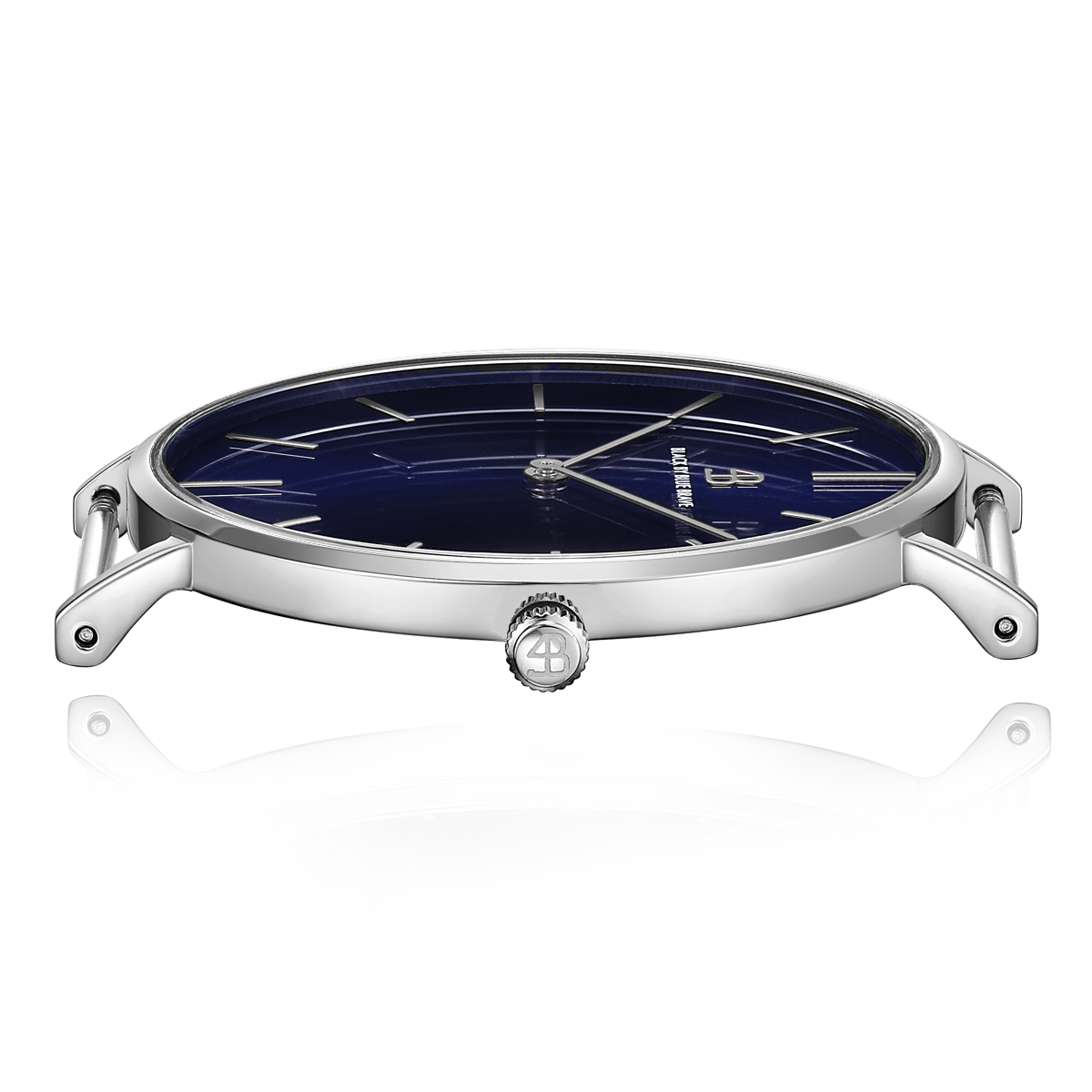 Classic 40mm Blue Dial Silver Case Meshband Watch