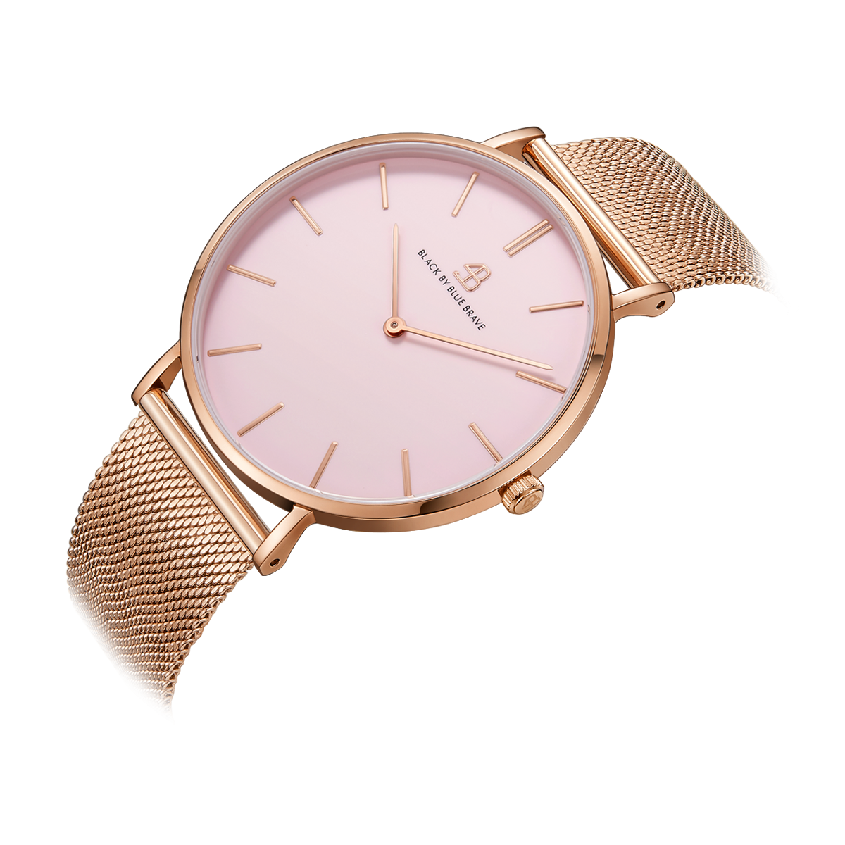 Classic 36mm Pink Dial Rosegold Meshband Watch