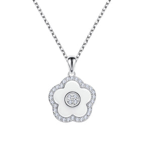 FLORAL CERAMIC NECKLACE - BLACK BY BLUE BRAVE