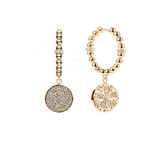 Cherry Blossom Symphony Sakura Gold Baby's Breath Earrings (18K Gold Plated)