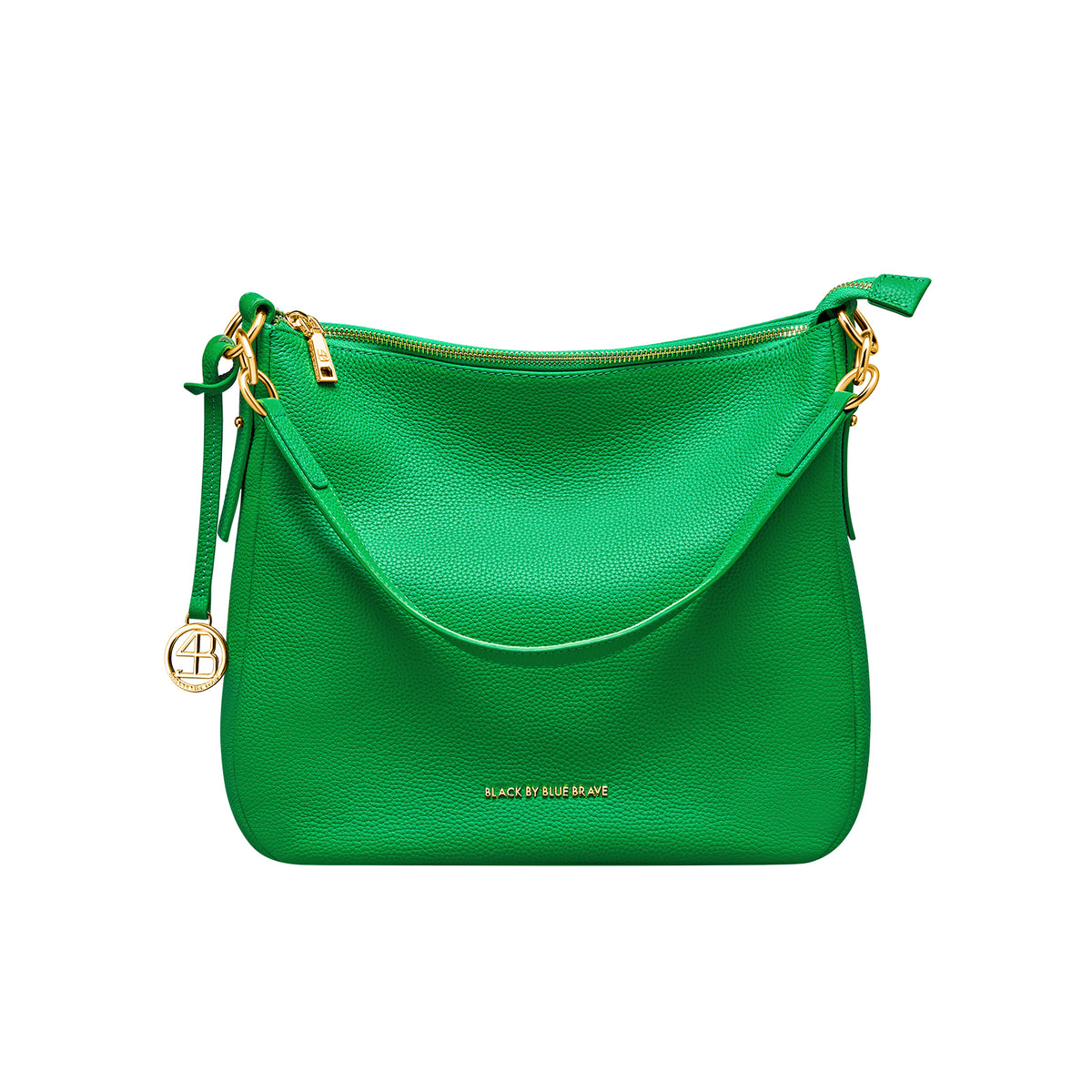 AMK GREEN LEATHER HANDBAG - BLACK BY BLUE BRAVE