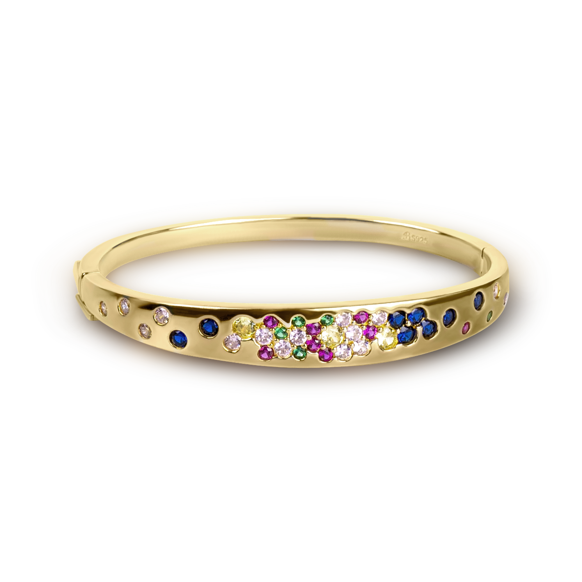 Love Wins Rainbow Zirconia Bracelet (Sterling Sliver, Gold Plated)