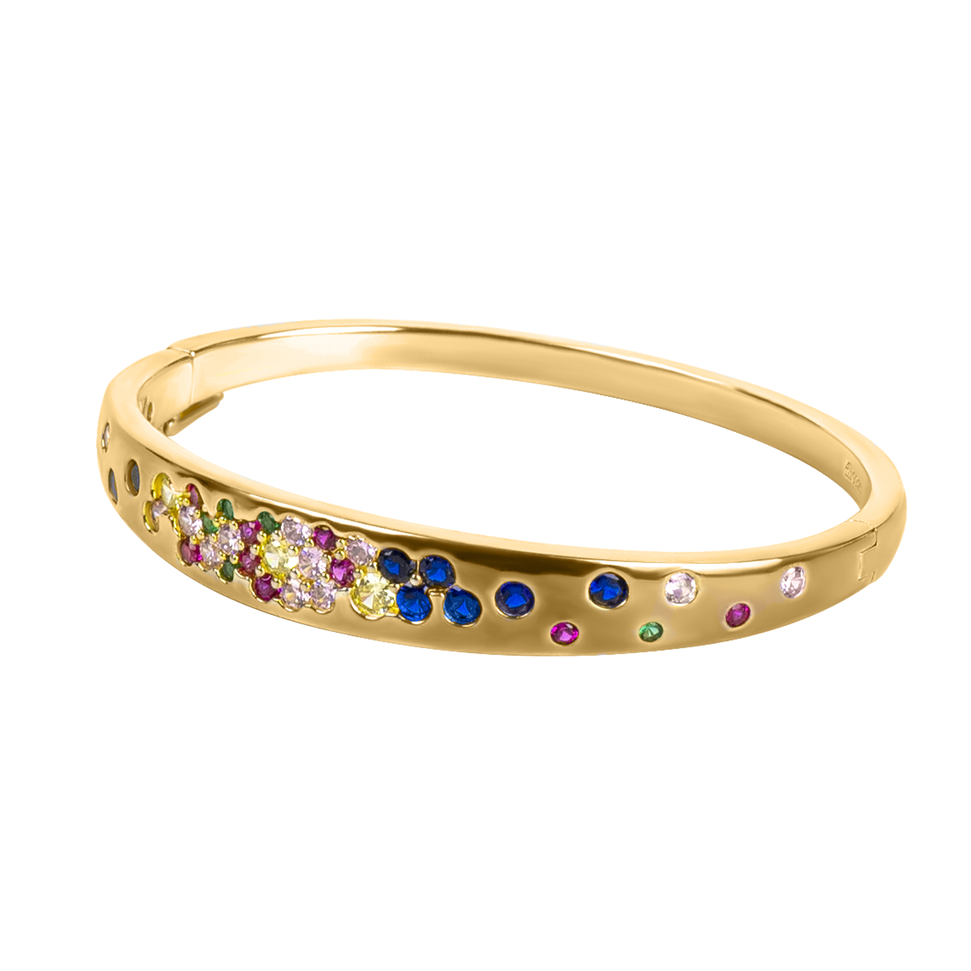 Love Wins Rainbow Zirconia Bracelet (Sterling Sliver, Gold Plated)