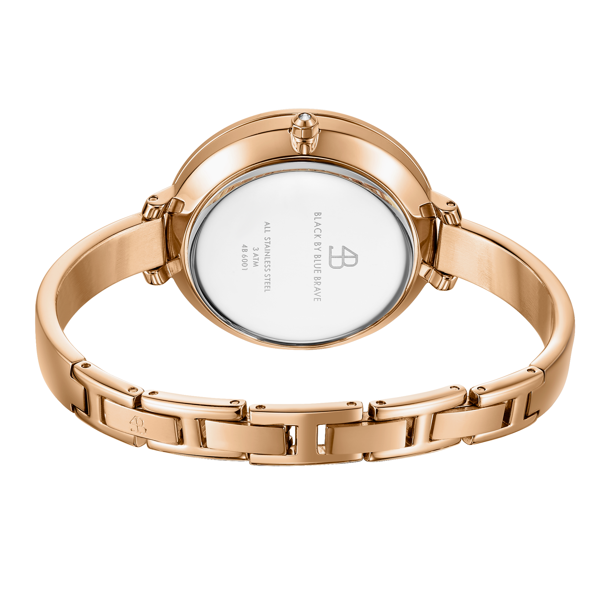 Shine Bracelet 36mm White Dial Crystal Watch Hands Rosegold Bracelet Watch
