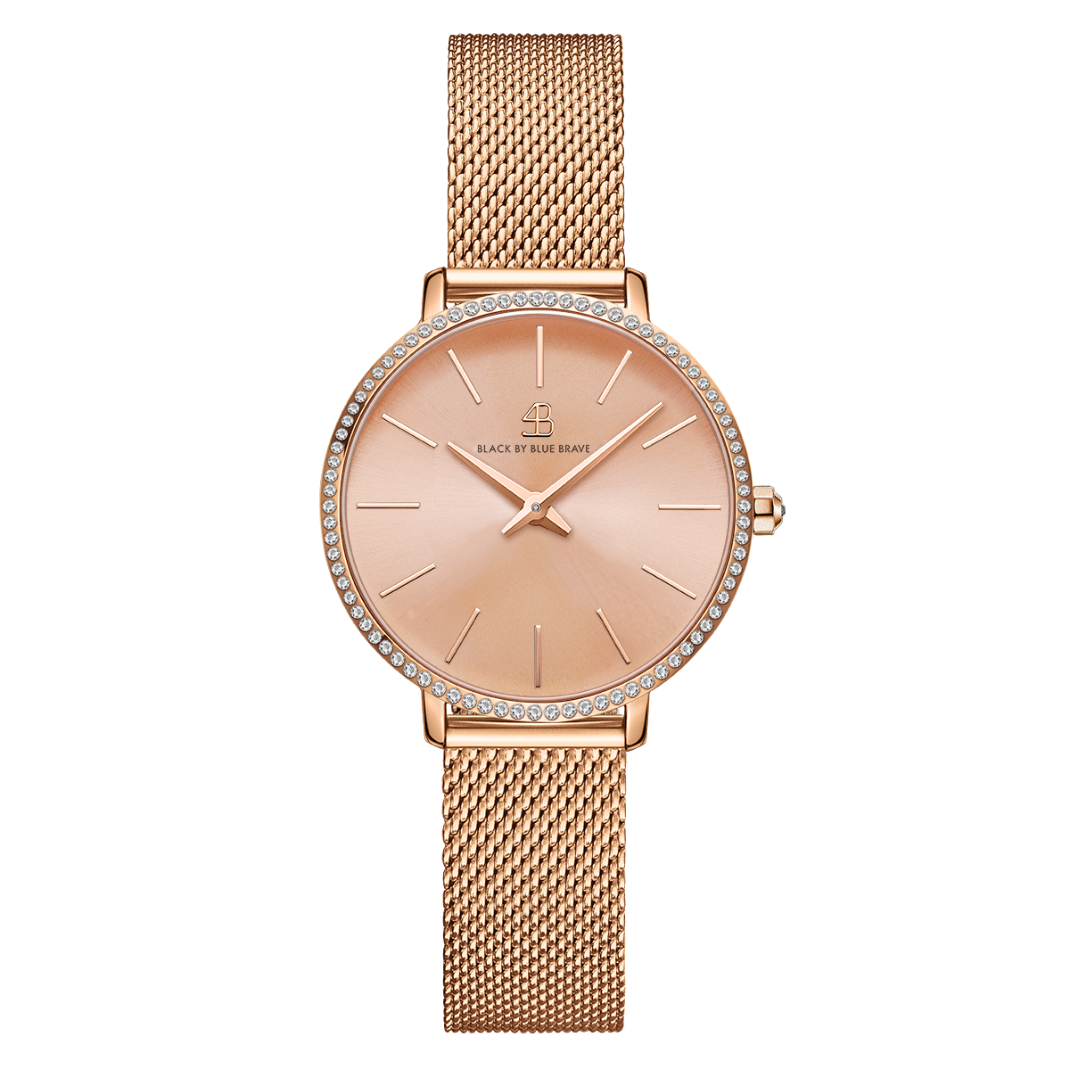 Shine Classic 32mm Champagne Dial Rosegold Meshband Watch