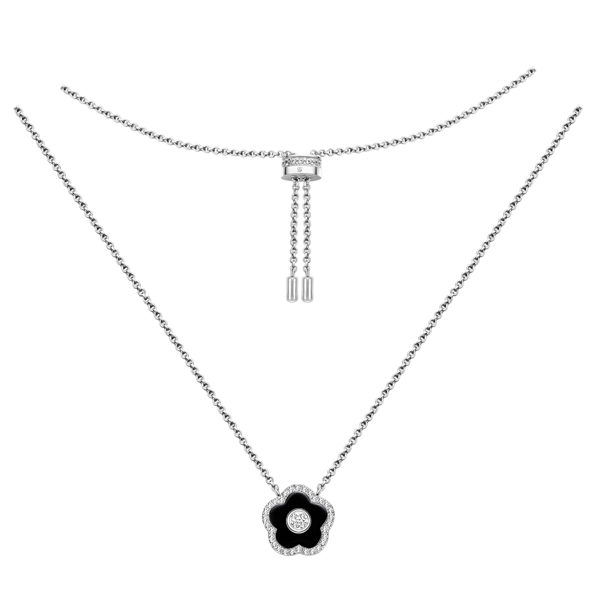 Jewelry Necklace-Cherry Blossom Black Necklace