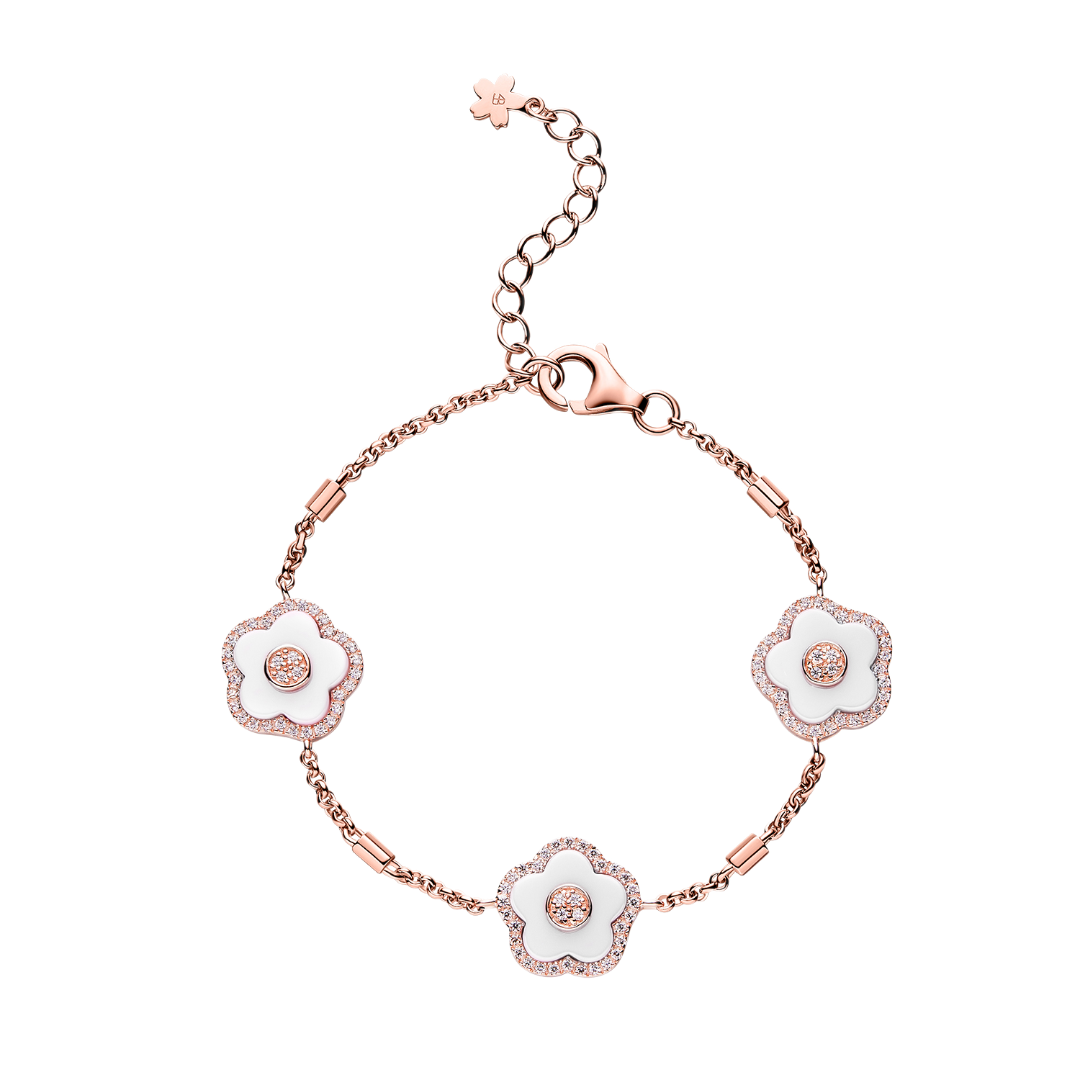 Jewelry Bracelet-Cherry Blossom White Bracelet
