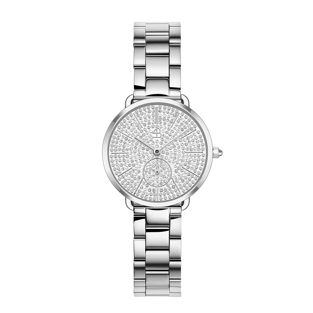 Lucky Star 28mm White Crystal Dial Silver Bracelet Watch