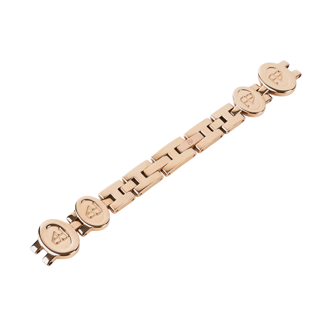 Rose Gold Emblem Chain Bracelet Strap