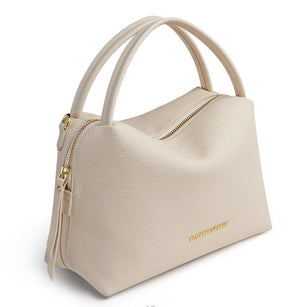 PLQ BEIGE LEATHER HANDBAG - BLACK BY BLUE BRAVE