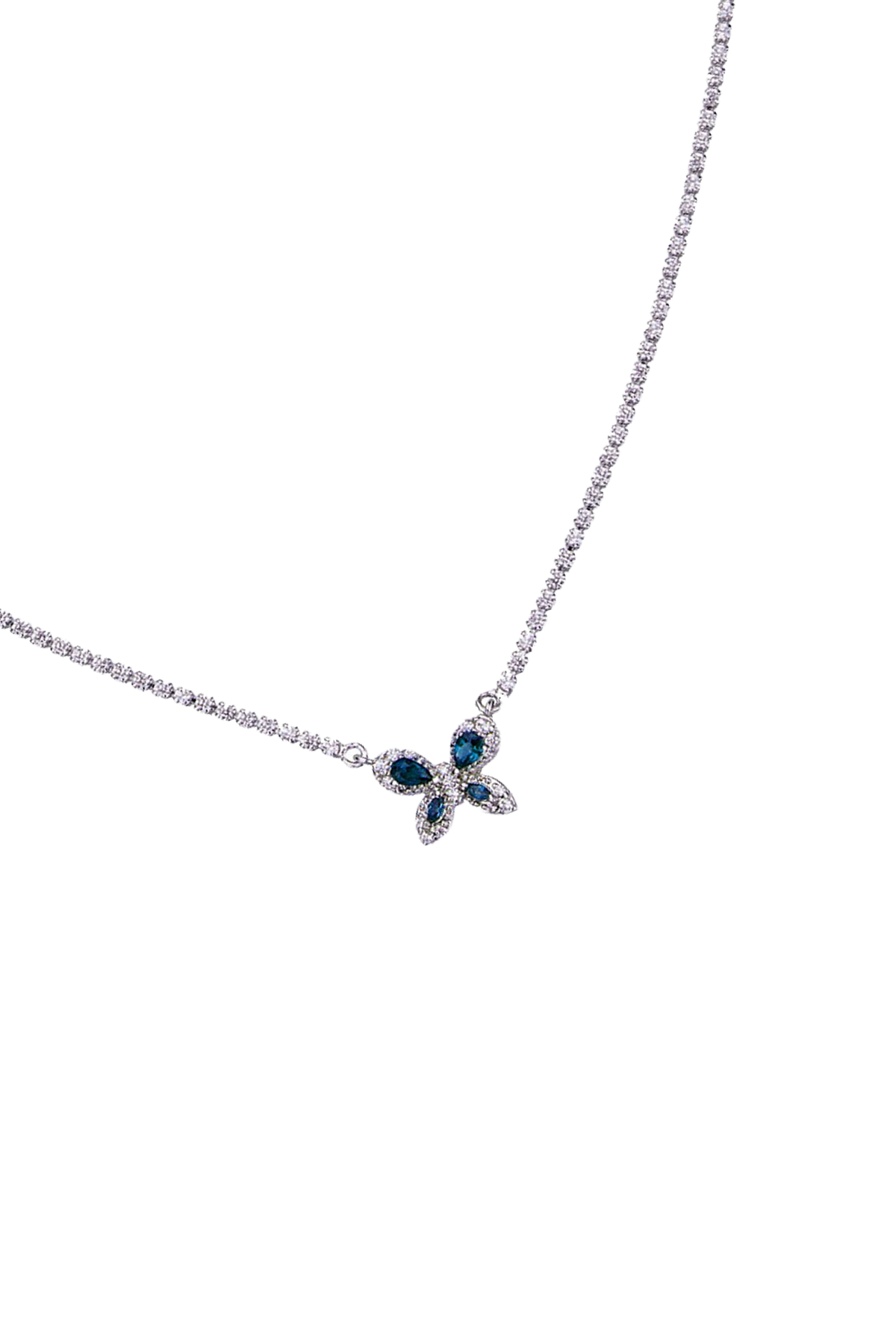 Butterfly Garden Necklace Silver