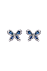 Butterfly Garden Stud Earrings Silver